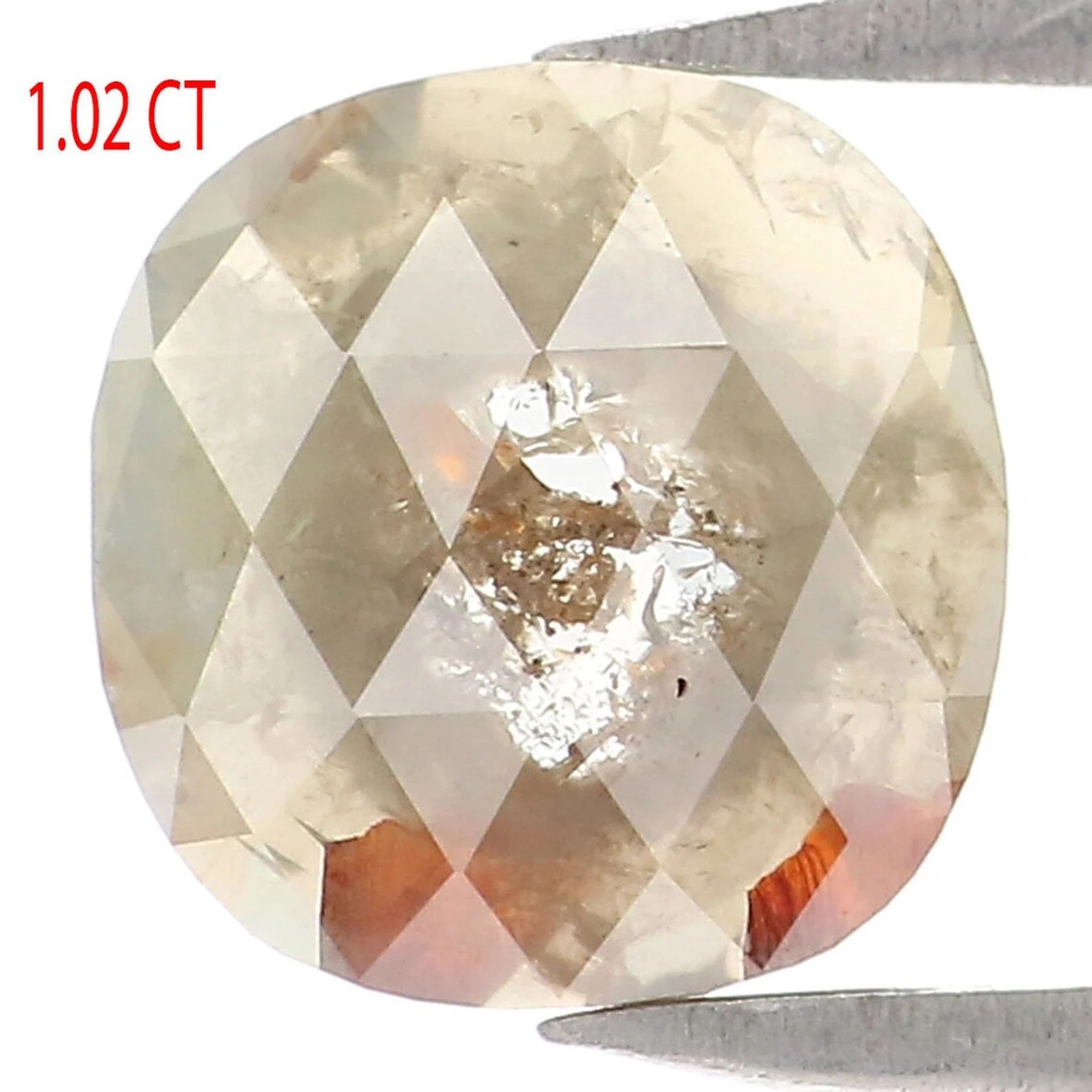 1.02 CT Natural Loose Cushion Diamond Grey Green Color Cushion Diamond 7.00 MM Natural Loose Diamond Cushion Shape Rose Cut Diamond NQ7797