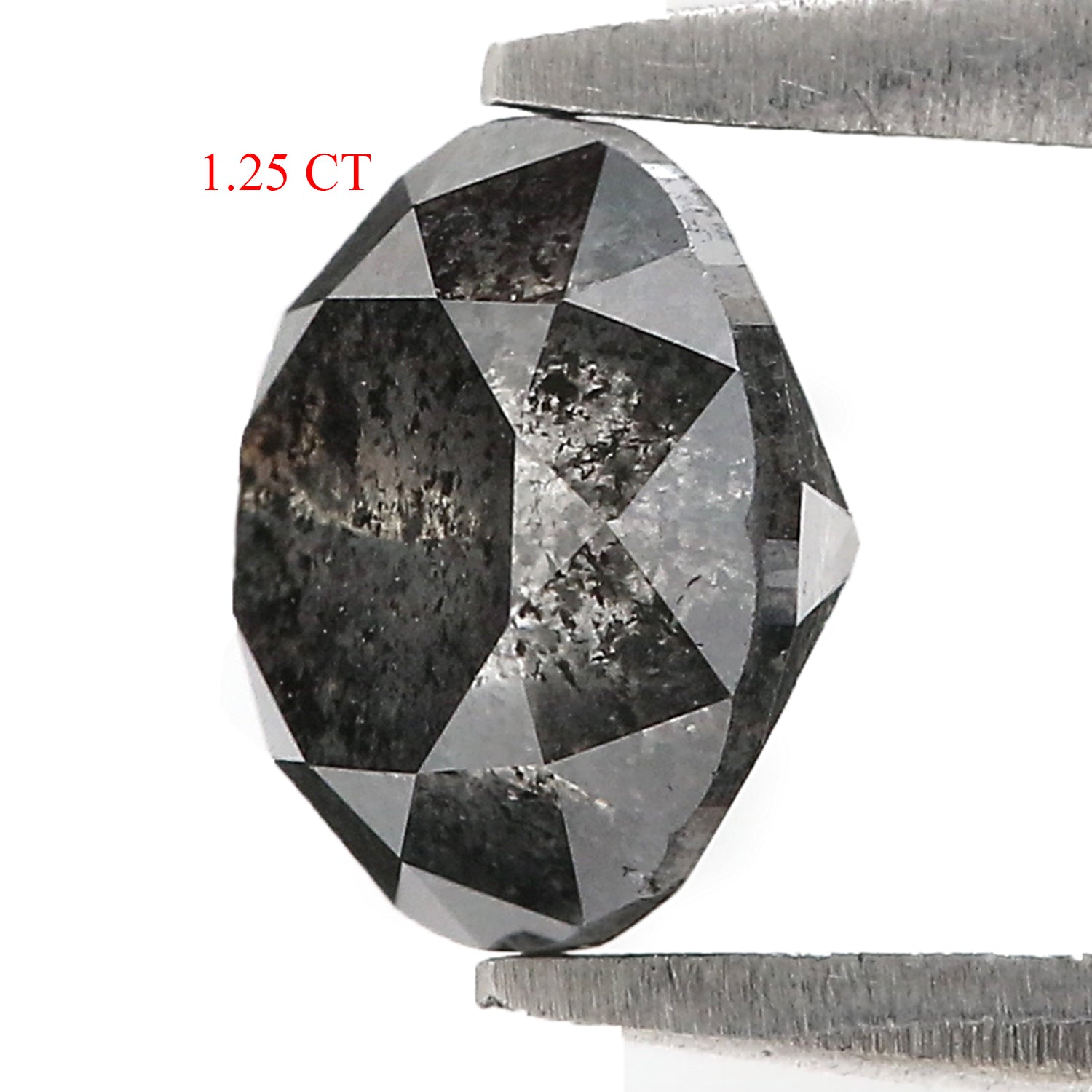1.25 CT Natural Loose Round Shape Diamond Black Grey Color Round Cut Diamond 6.40 MM Salt And Pepper Round Brilliant Cut Diamond QL8301