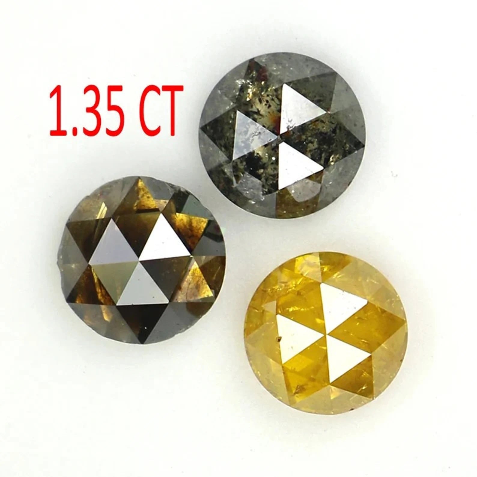 1.35 CT Natural Loose Round Shape Diamond Mix Color Round Cut Diamond 4.40 MM Natural Loose Diamond Mix Color Round Rose Cut Diamond NQ1526