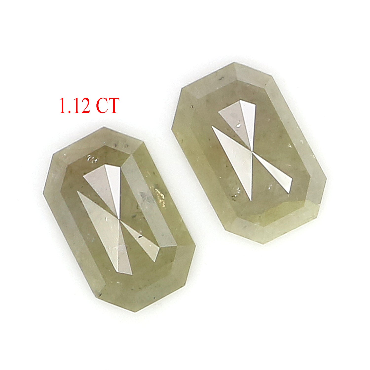 1.12 CT Natural Loose Emerald Pair Diamond Grey Color Diamond 6.40 MM Natural Loose Diamond Emerald Diamond Emerald Cut Pair Diamond KQ2720