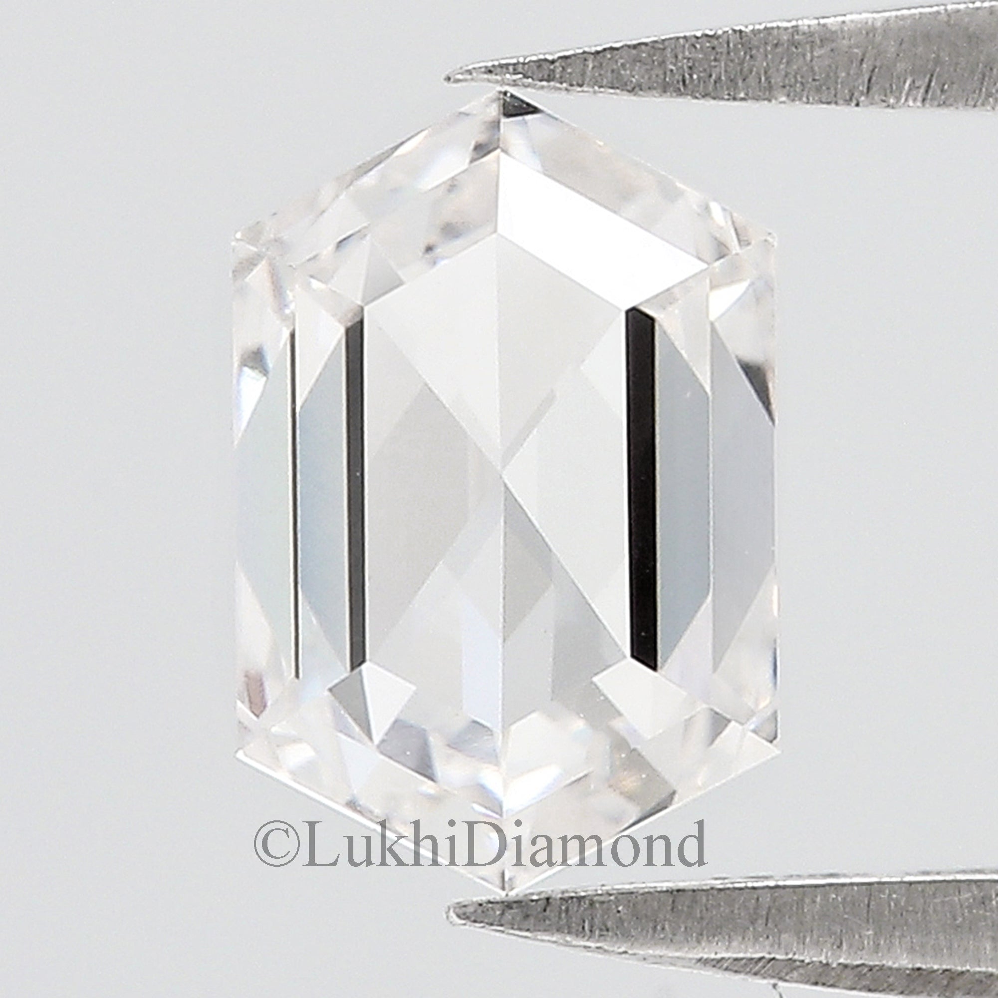 1.49 CT IGI Certified Hexagonal Modified Step Cut Diamond White - F Color VS1 Clarity Lab Grown Diamond Lab Created Hexagon CVD Diamond Q176