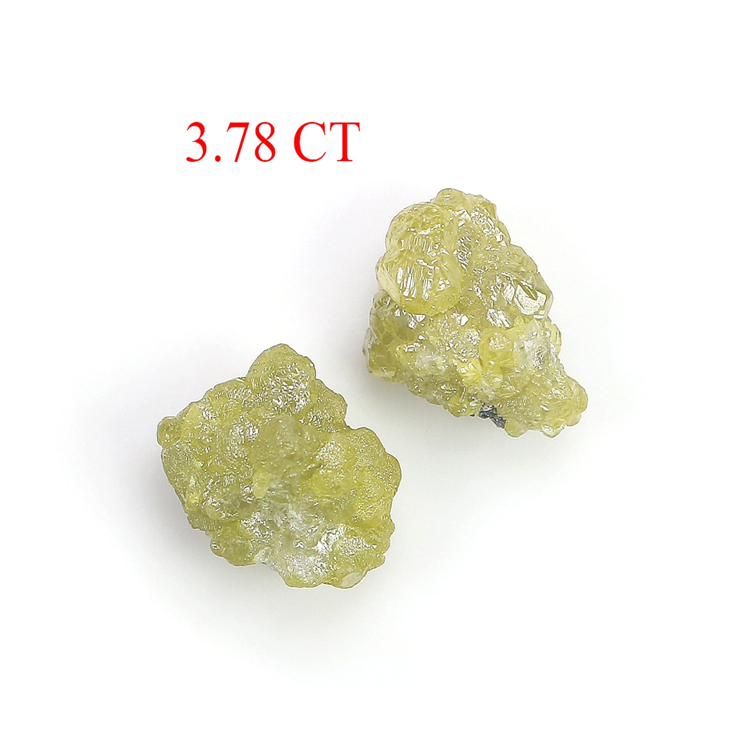 3.78 CT Natural Loose Rough Shape Diamond Yellow Color Rough Uncut Diamond 9.00 MM Natural Grey Color Rough Irregular Cut Diamond LQ3360