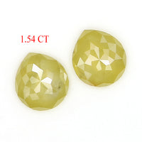 1.54 CT Natural Loose Pear Shape Pair Diamond Yellow Color Diamond 6.75 MM Natural Loose Diamond Pear Cut Diamond Pear Pair Diamond KQ2723