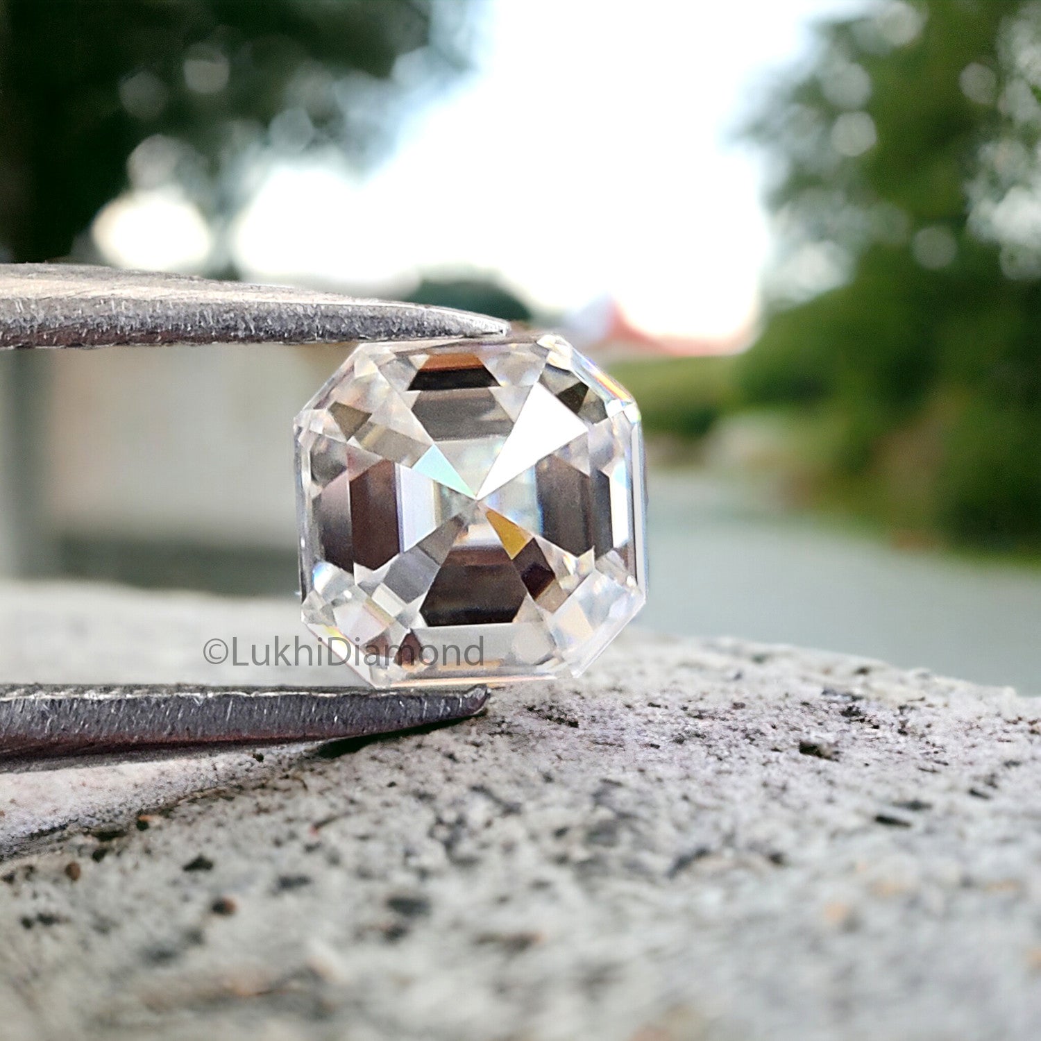 Asscher Brilliant Cut Loose White Moissanite Stone 5,6,7,8,9 MM Vintage Antique Handcrafted Eye Clean Moissanite Engagement Gift Ring Q124
