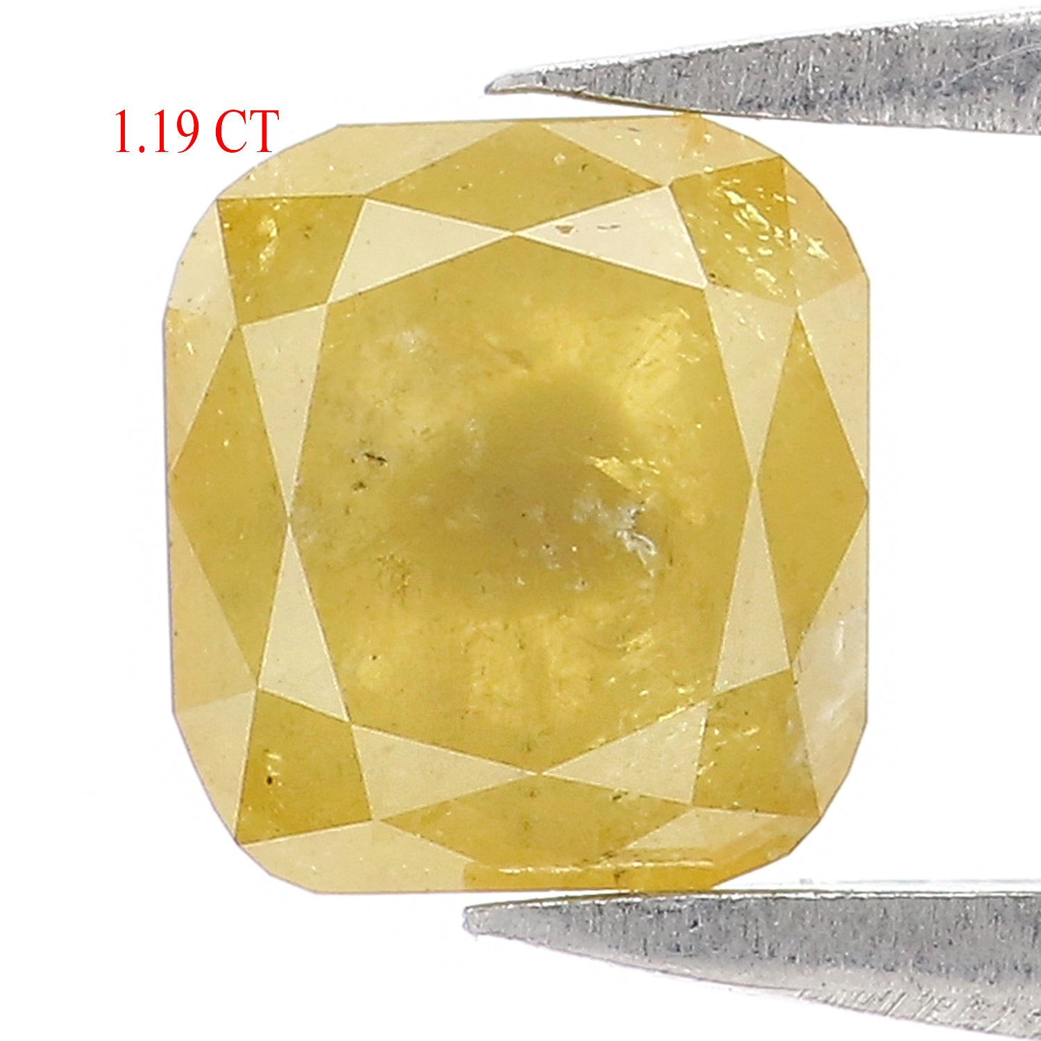 1.19 CT Natural Loose Cushion Shape Diamond Yellow Color Cushion Cut Diamond 5.80 MM Natural Yellow Diamond Cushion Rose Cut Diamond LQ9831