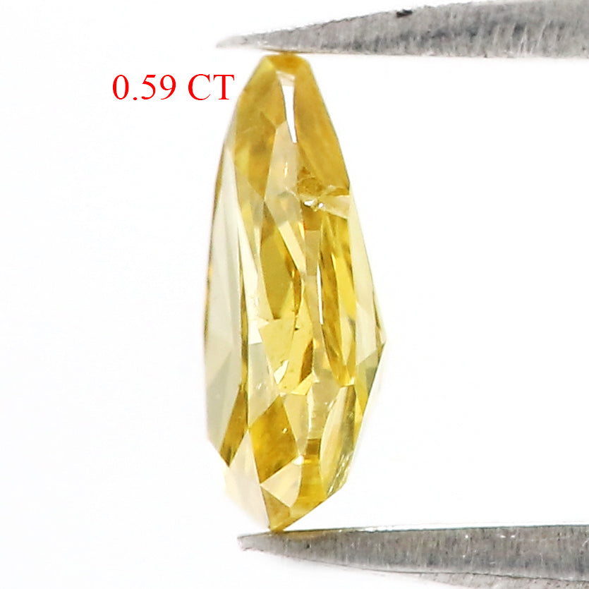 0.59 CT Natural Loose Pear Shape Diamond Yellow Green Color Pear Cut Diamond 6.70 MM Natural Loose Diamond Pear Brilliant Cut Diamond QL6470