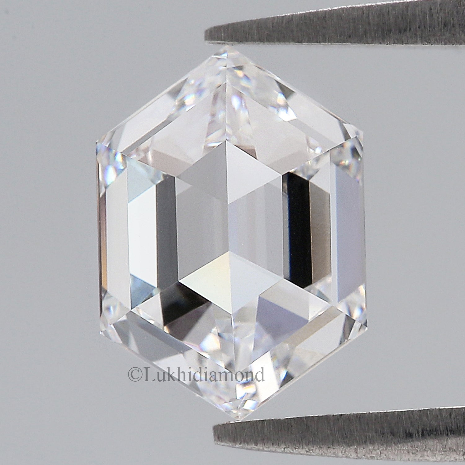 2.77 CT IGI Certified Hexagonal Step Cut Diamond White - D Color VVS2 Clarity Lab Grown Diamond Lab Created Diamond Hexagon Diamond L3321