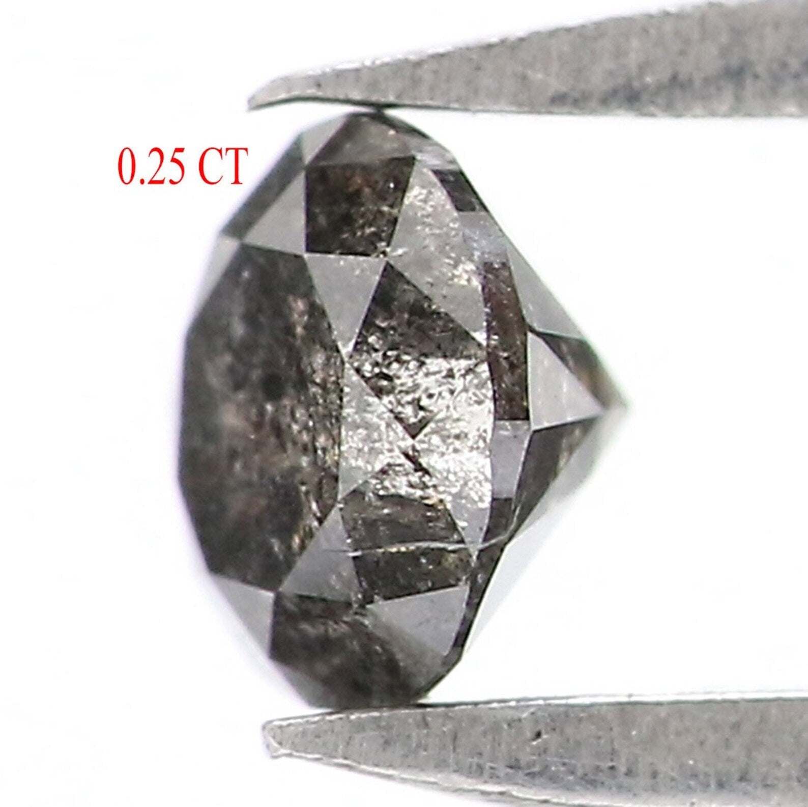 0.25 CT Natural Loose Round Brilliant Cut Diamond Salt And Pepper Diamond 3.80 MM Natural Loose Diamond Black Grey Round Cut Diamond NQ9515