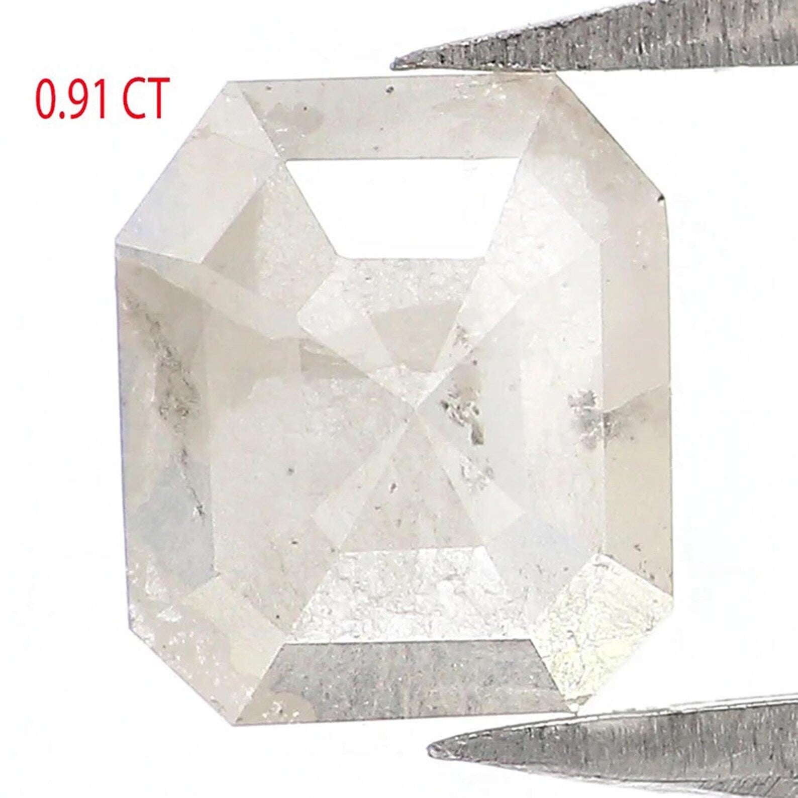 0.91 CT Natural Loose Emerald Shape Diamond White Color Emerald Cut Diamond 6.40 MM Natural Loose Grey Color Emerald Rose Cut Diamond NQ7692