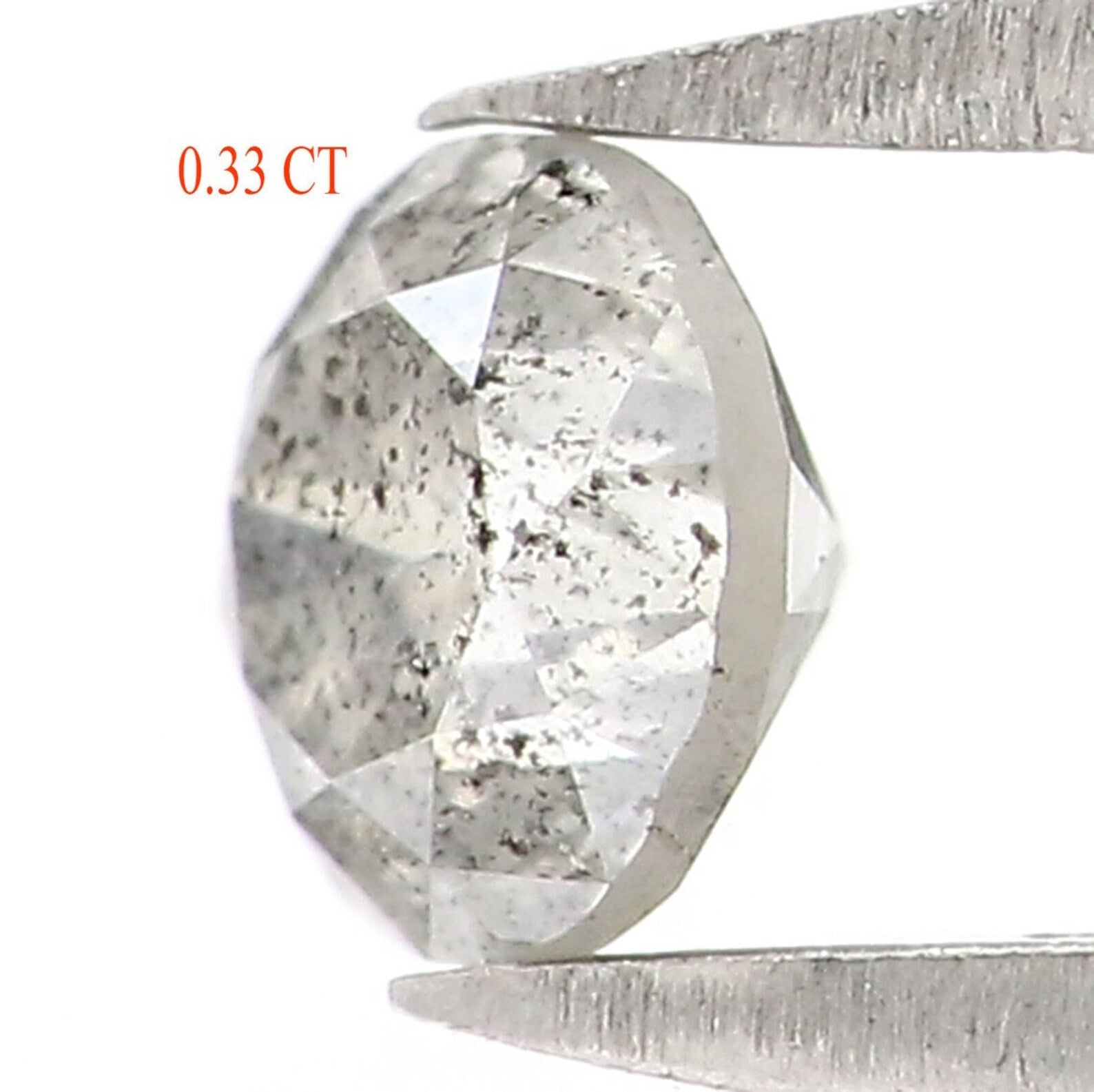 0.33 Ct Natural Loose Round Shape Diamond Salt And Pepper Round Diamond 4.10 MM Natural Black Grey Color Round Brilliant Cut Diamond NQ7338