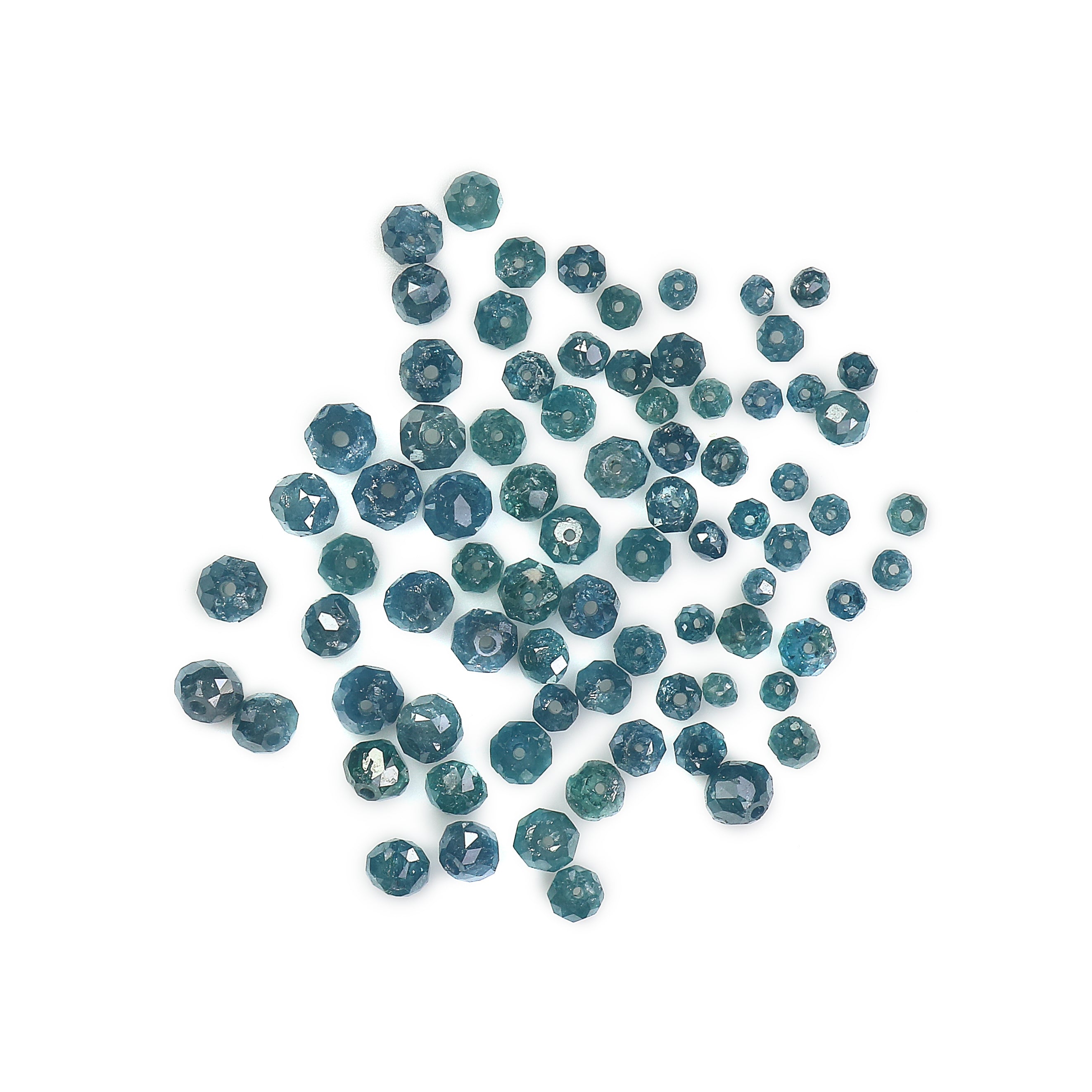 Natural Loose Bead Shape Diamond 1.50 to 3.50 MM Natural Blue Color Bead Diamond 20 PCS Lot Round Bead Cut Diamond Q50