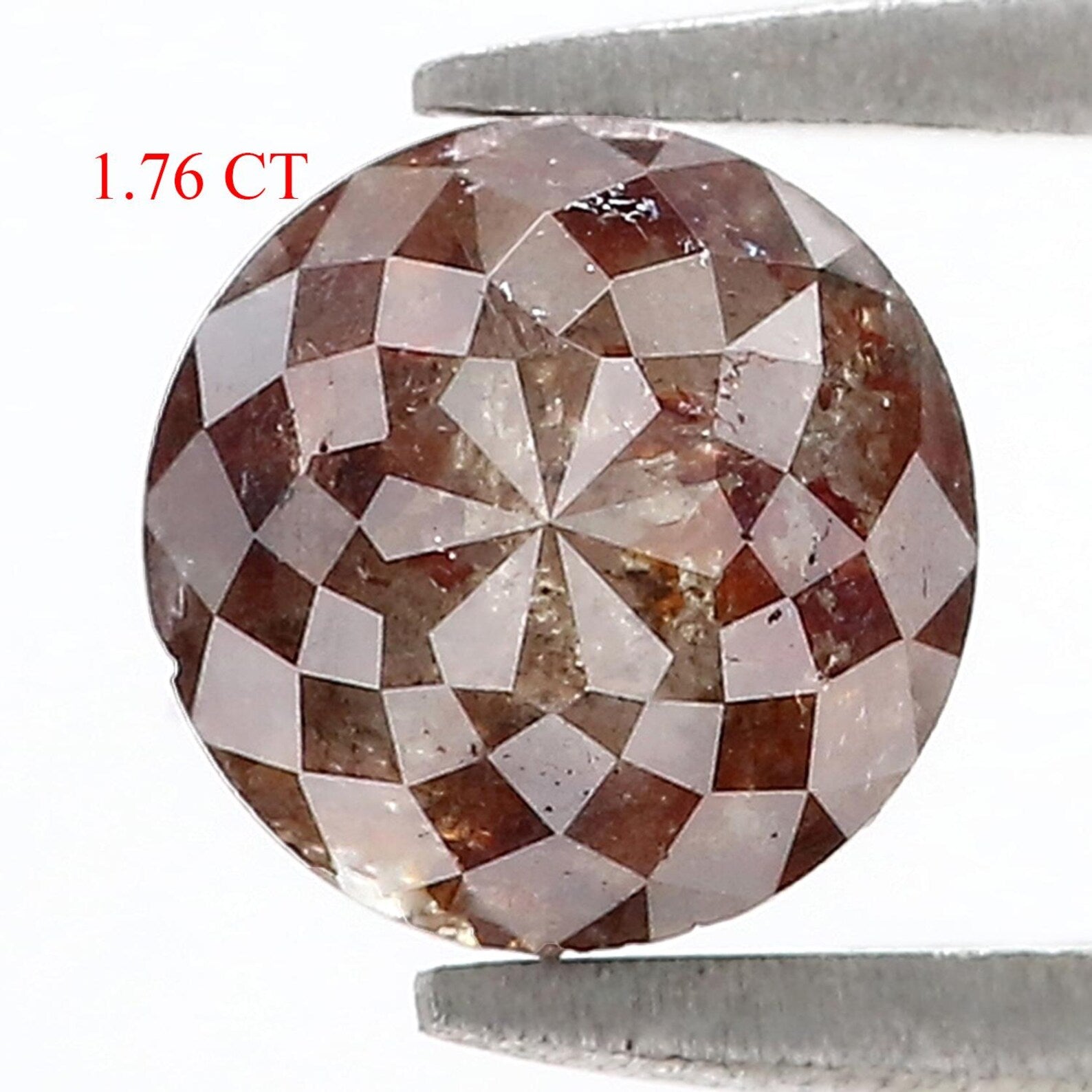 1.76 Ct Natural Loose Round Rose Cut Diamond Brown Color Round Shape Diamond 6.90 MM Natural Loose Brown Color Round Rose Cut Diamond NQ7176