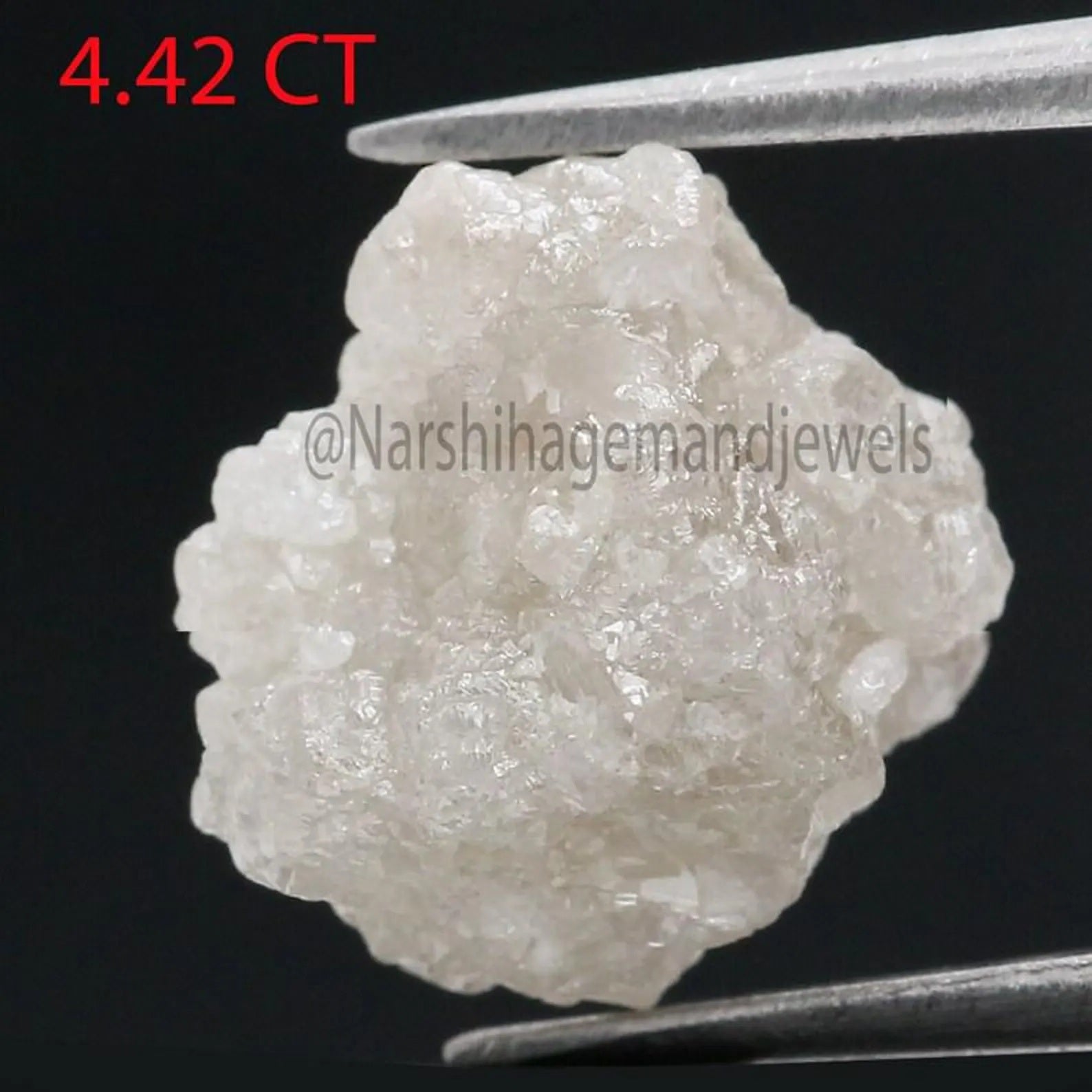 4.42 CT Natural Loose Rough Shape Diamond Ice Grey Color Rough Diamond 9.90 MM Natural Grey Color Diamond Rough Irregular Cut Diamond QN9754