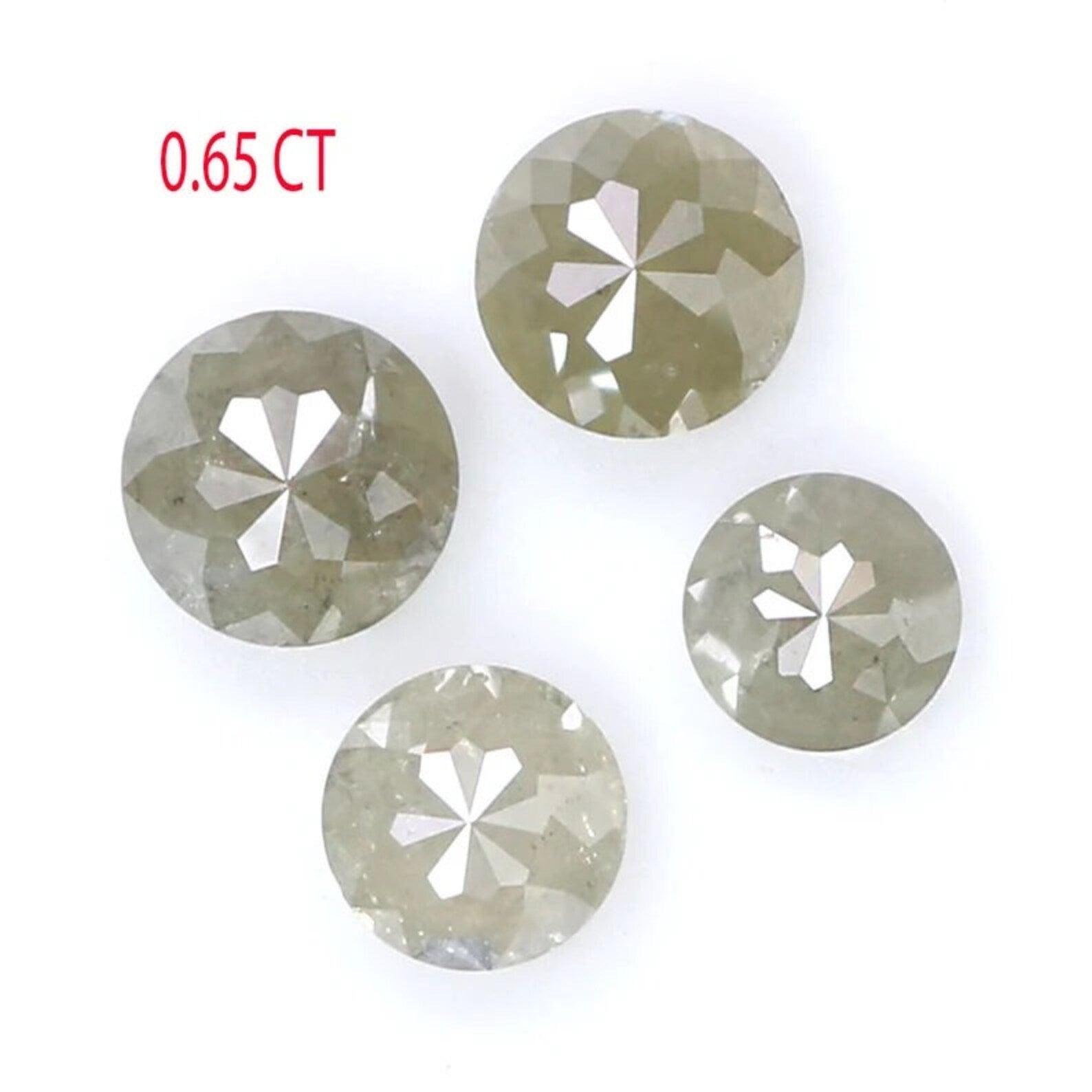 0.65 CT Natural Loose Round Shape Diamond Gray Color Round Diamond 3.00 MM Natural Loose Diamond Gray Color Round Rose Cut Diamond NQ7623