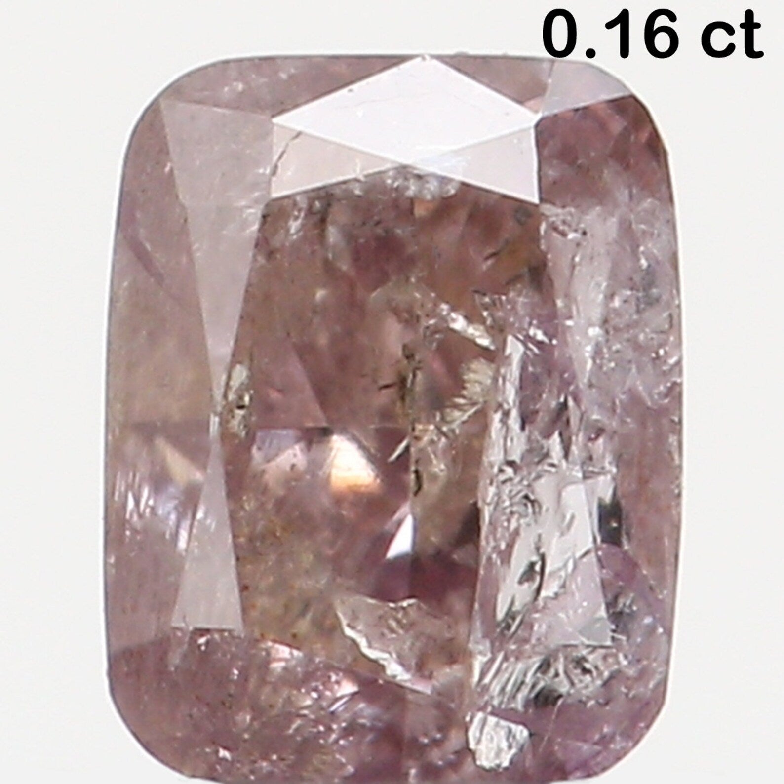 0.16 CT Natural Loose Cushion Diamond Brown Color Diamond Natural Loose Cushion Diamond 3.30 MM Pink Color Cushion Rose Cut Diamond N7726
