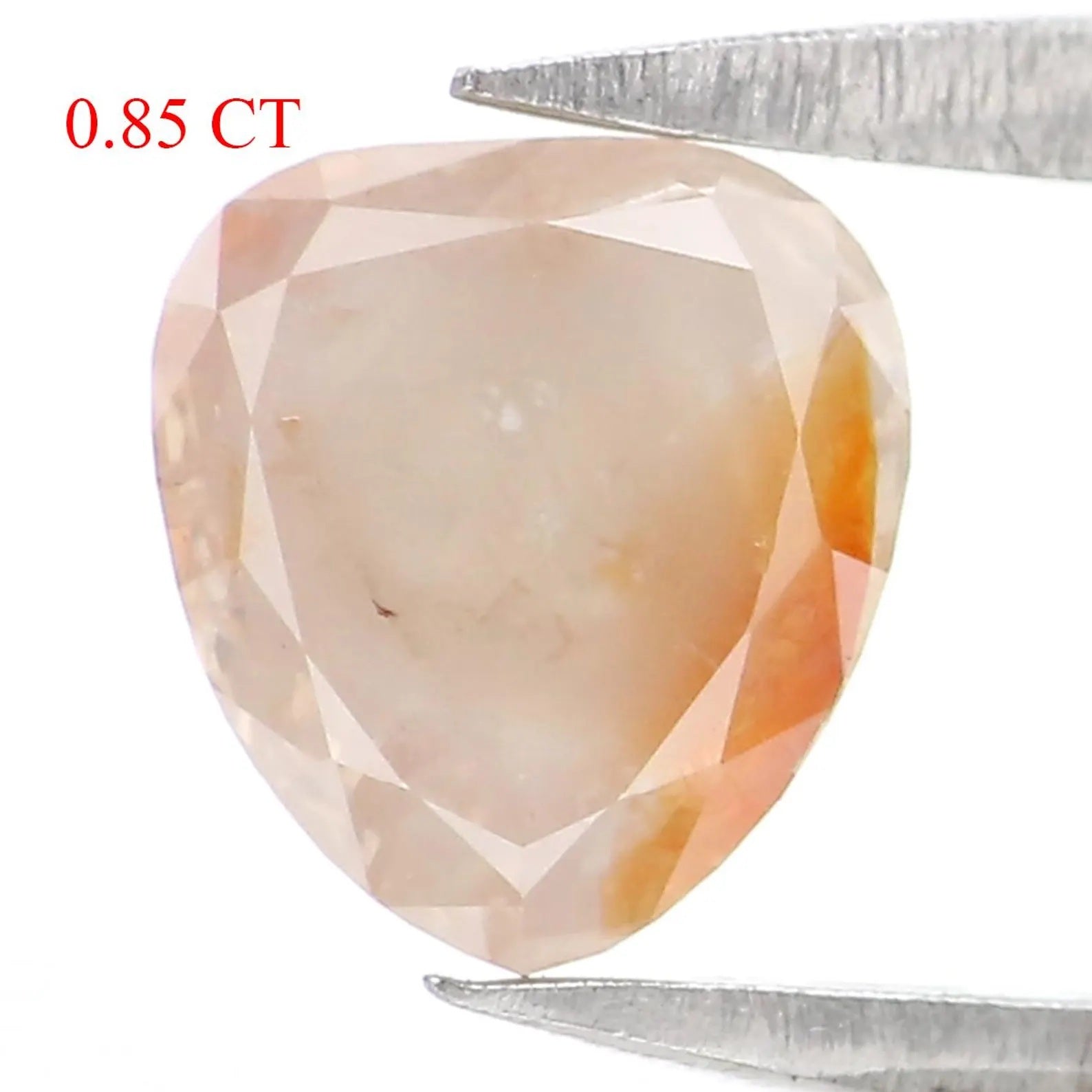 0.85 CT Natural Loose Heart Shape Diamond Light Brown Color Heart Diamond 6.15 MM Natural Loose Brown Color Heart Rose Cut Diamond NQ2391