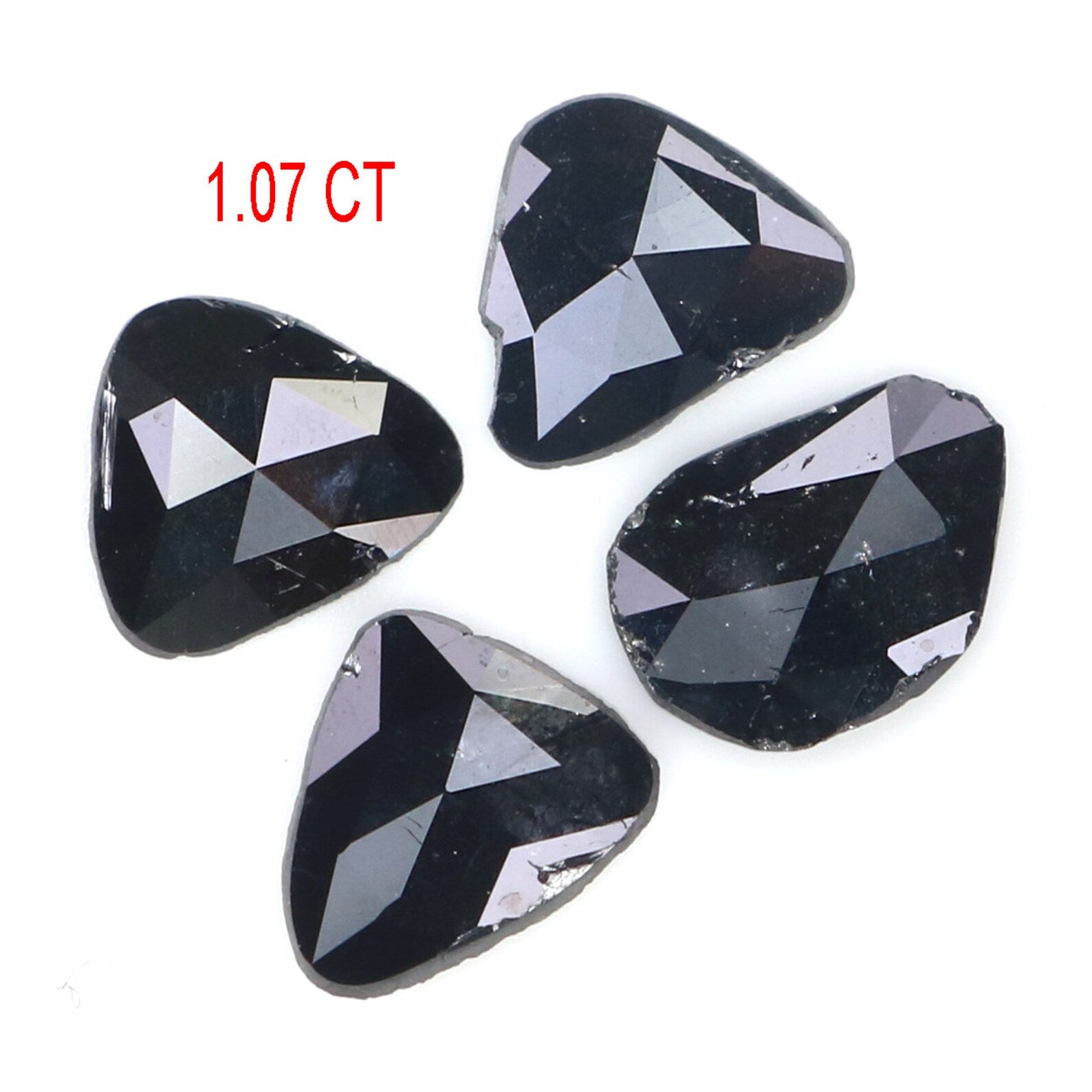 1.07 CT Natural Loose Slice Diamond Black Color Diamond Natural Loose Diamond 6.65 MM Rose Cut Diamond Irregular Cut Slice Shape NQ2196
