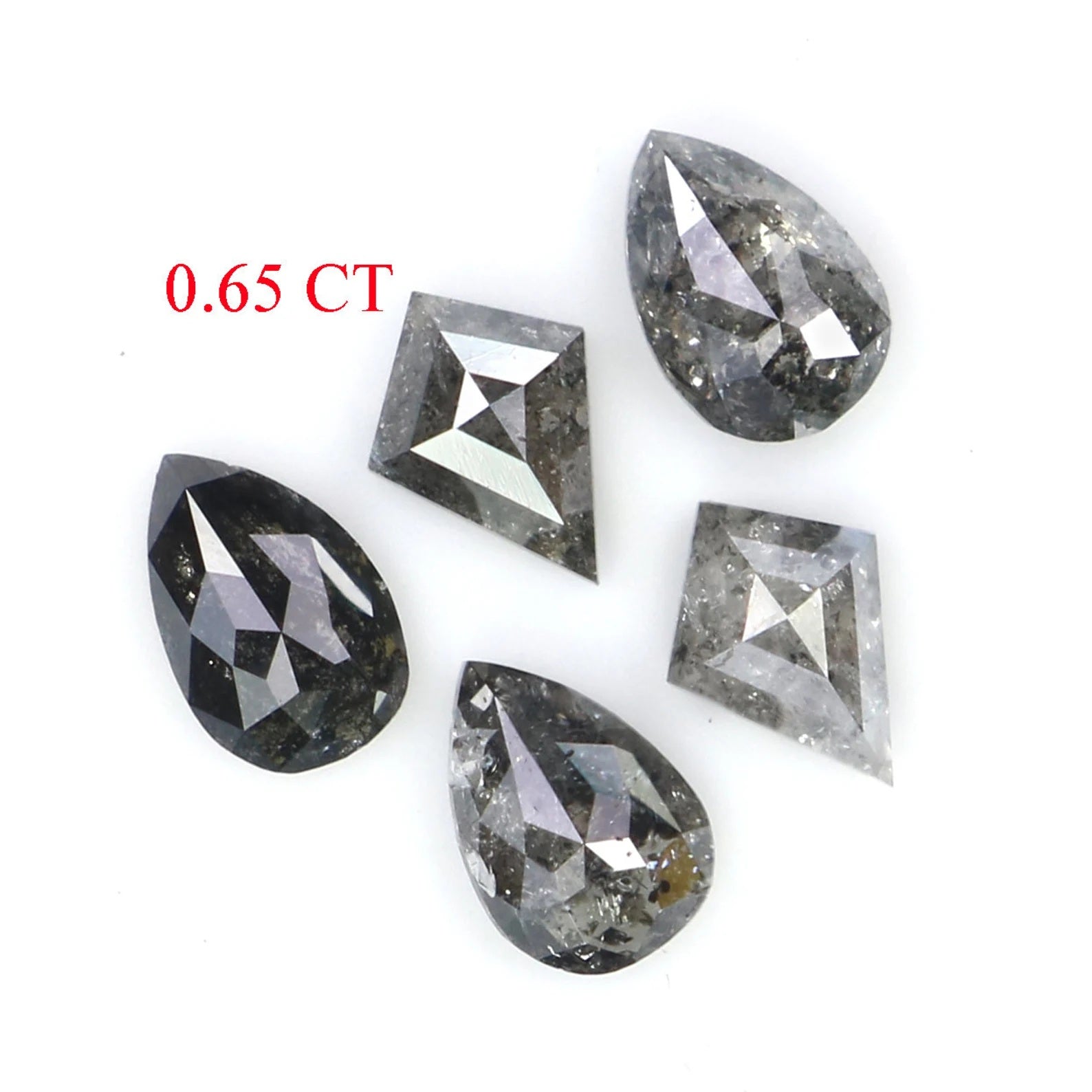 Natural Loose Mix Shape Diamond, Salt And Pepper Mix Shape Diamond, Natural Loose Diamond, Antique Cut Diamond, 0.65 CT Mix Shape KDN2283