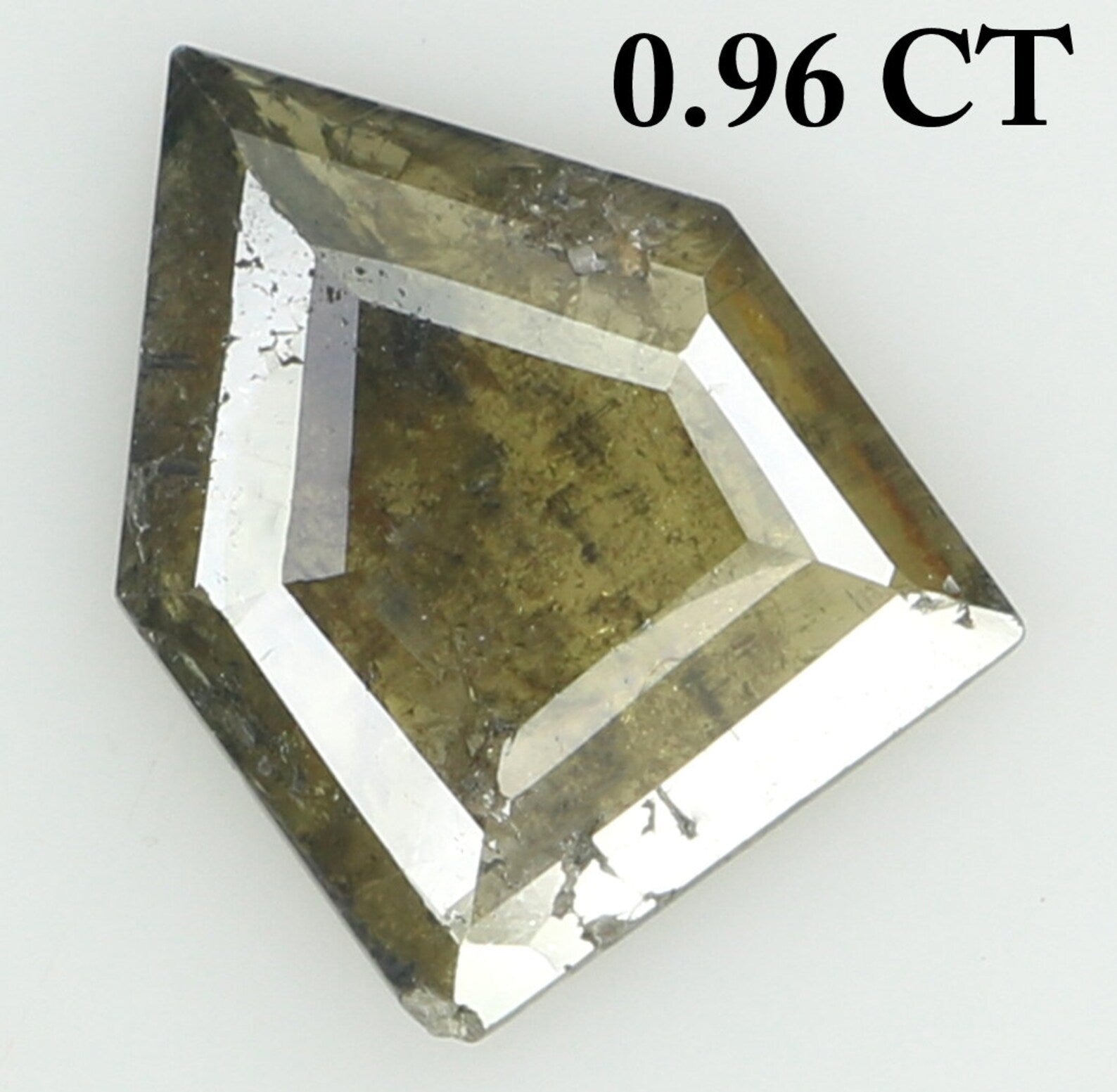 0.96 Ct Natural Loose Pentagon Diamond Yellow Color Pentagon Diamond 9.20 MM Natural Loose Diamond Pentagon Shape Rose Cut Diamond N8130