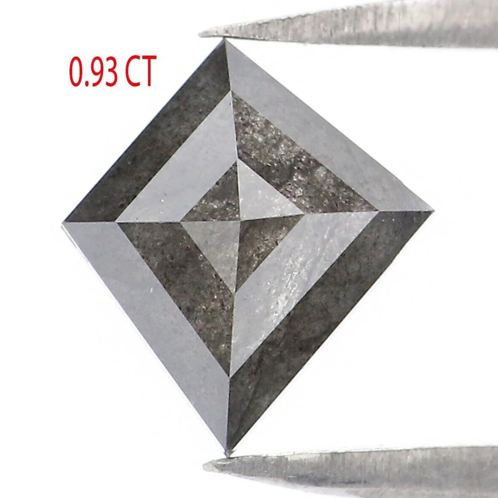 0.93 CT Natural Loose Kite Shape Diamond Black Grey Color Kite Cut Diamond 7.80 MM Natural Loose Diamond Kite Shape Rose Cut Diamond NQ7055