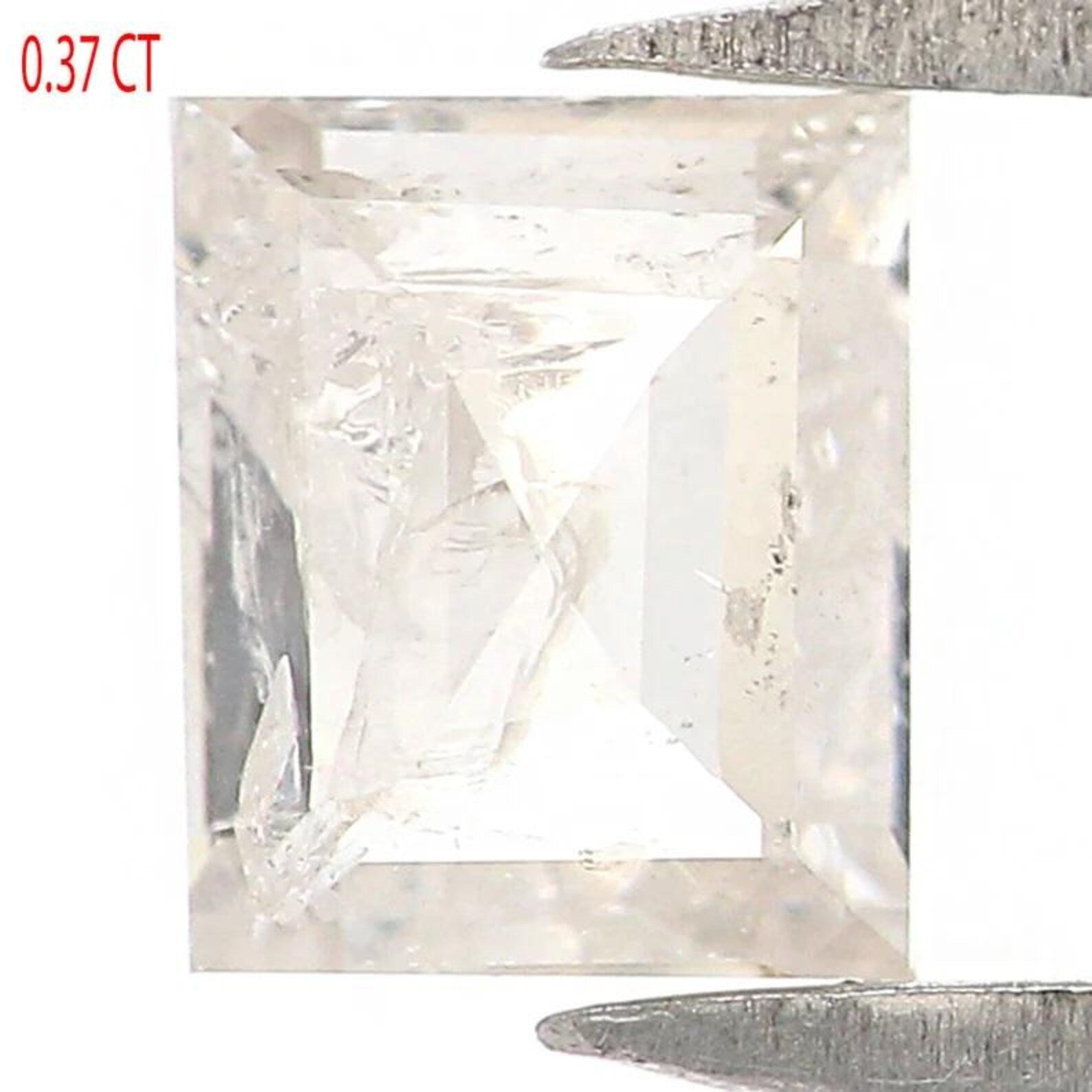 0.37 CT Natural Loose Square Shape Diamond Yellow Color Square Cut Diamond 4.30 MM Natural Loose Grey Color Square Rose Cut Diamond NQ7489