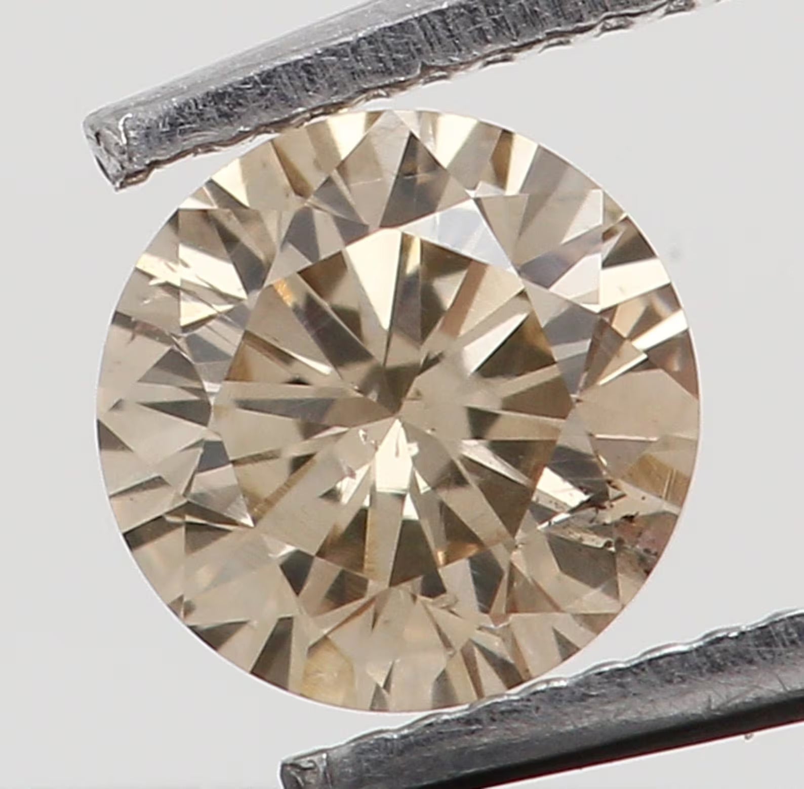 0.18 Ct Natural Loose Round Shape Diamond Brown Color Round Cut Diamond 3.50 MM Natural Loose Diamond Round Brilliant Cut Diamond N7276