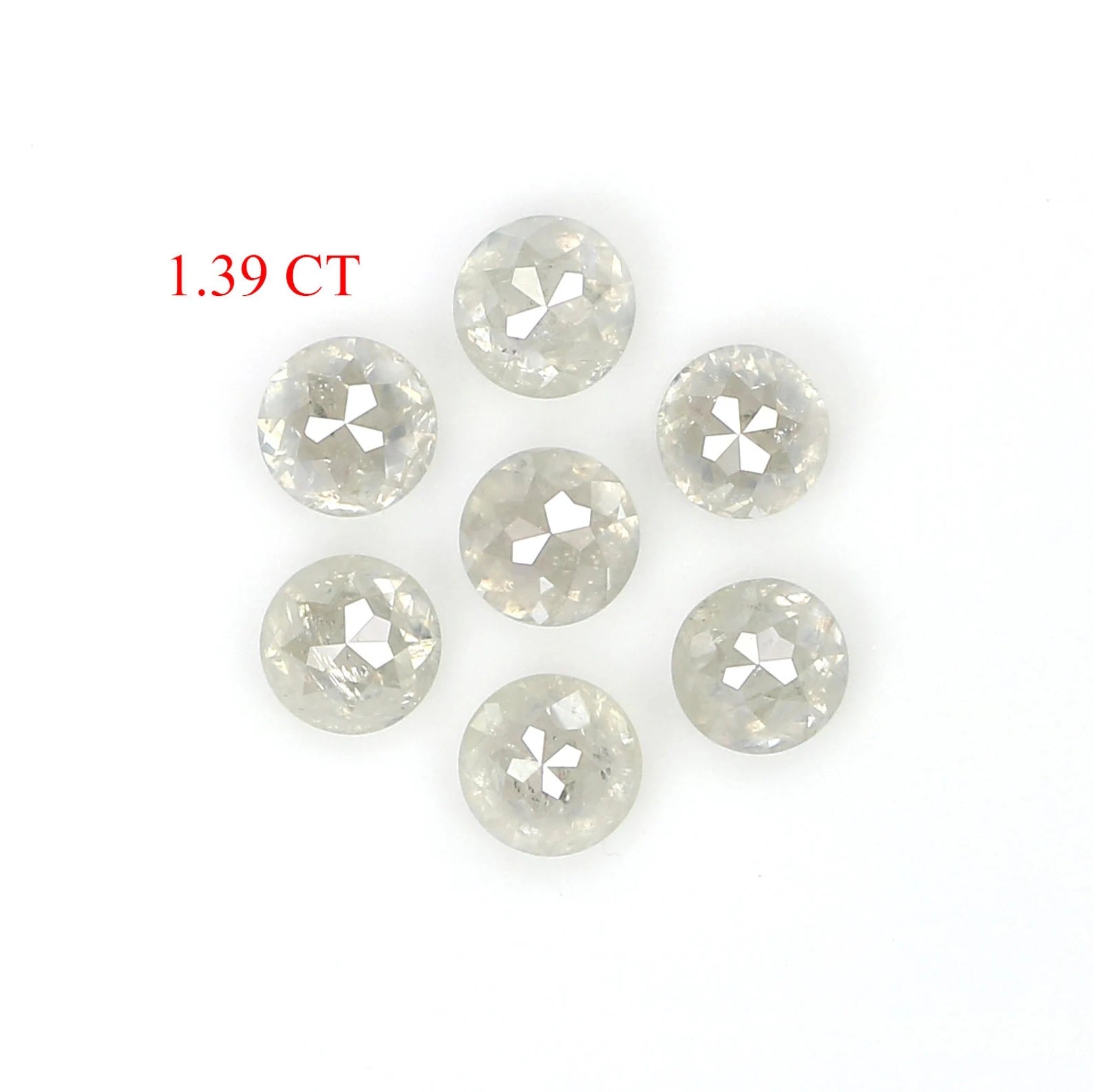 1.39 Ct Natural Loose Round Shape Diamond Grey Color Round Diamond 3.05 MM Natural Loose Diamond Gray Color Round Rose Cut Diamond NQ2500