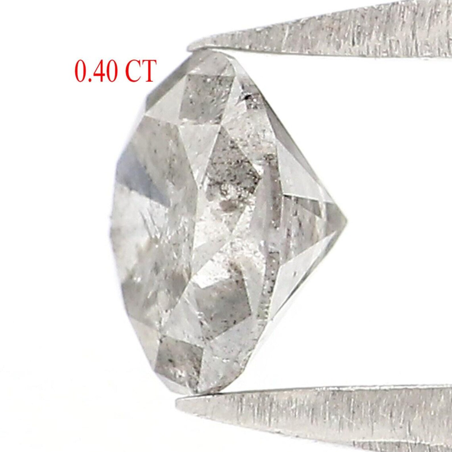 0.40 CT Natural Loose Round Shape Diamond Salt And Pepper Round Cut Diamond 4.60 MM Natural Grey Color Round Brilliant Cut Diamond NQ7048