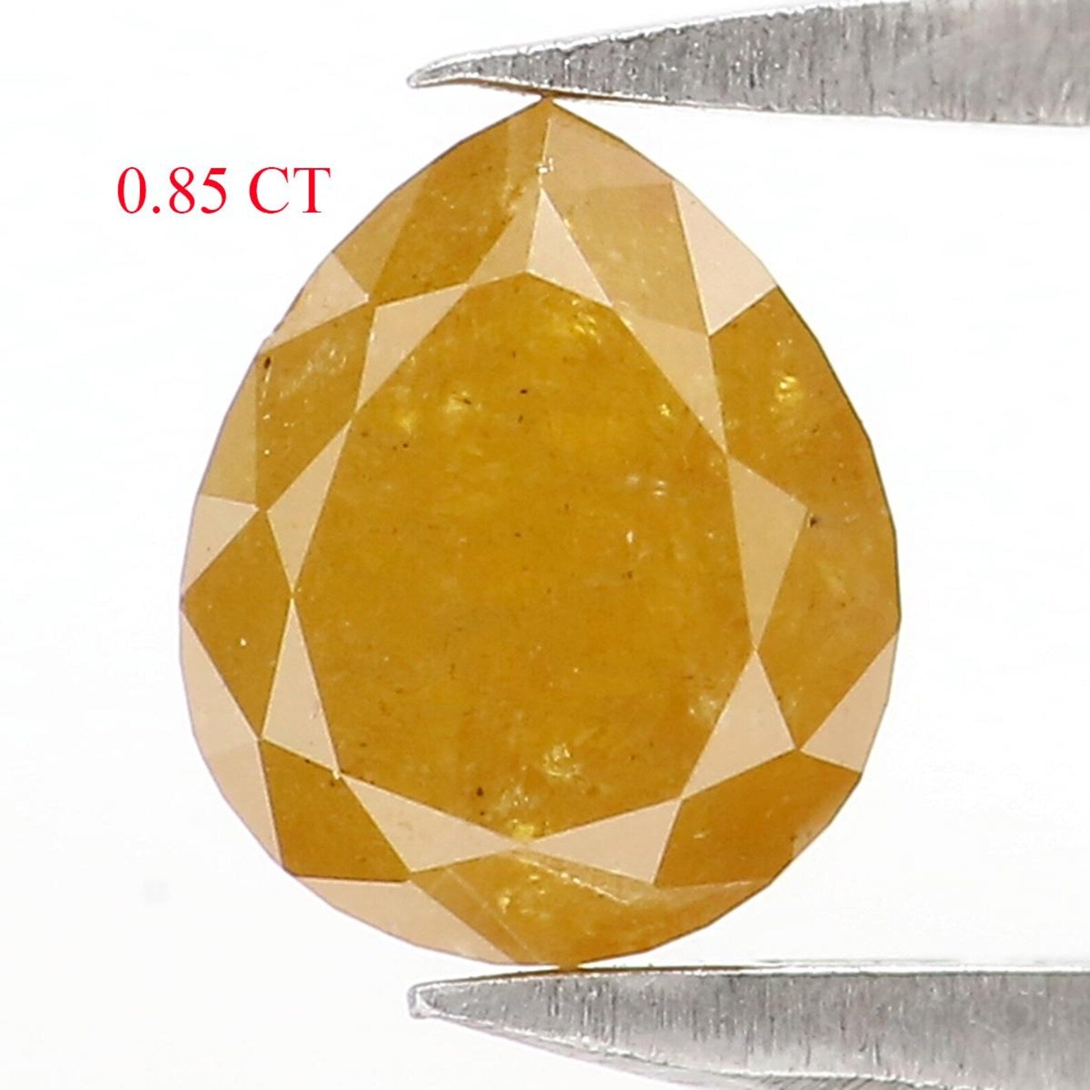0.85 CT Natural Loose Pear Shape Diamond Yellow Color Pear Diamond 6.00 MM Natural Loose Diamond Yellow Color Pear Rose Cut Diamond NQ2382