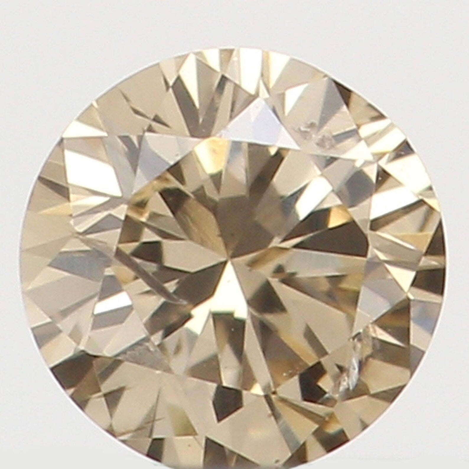 0.09 Ct Natural Loose Diamond Round Brown Color SI1 Clarity 2.90 MM N7671
