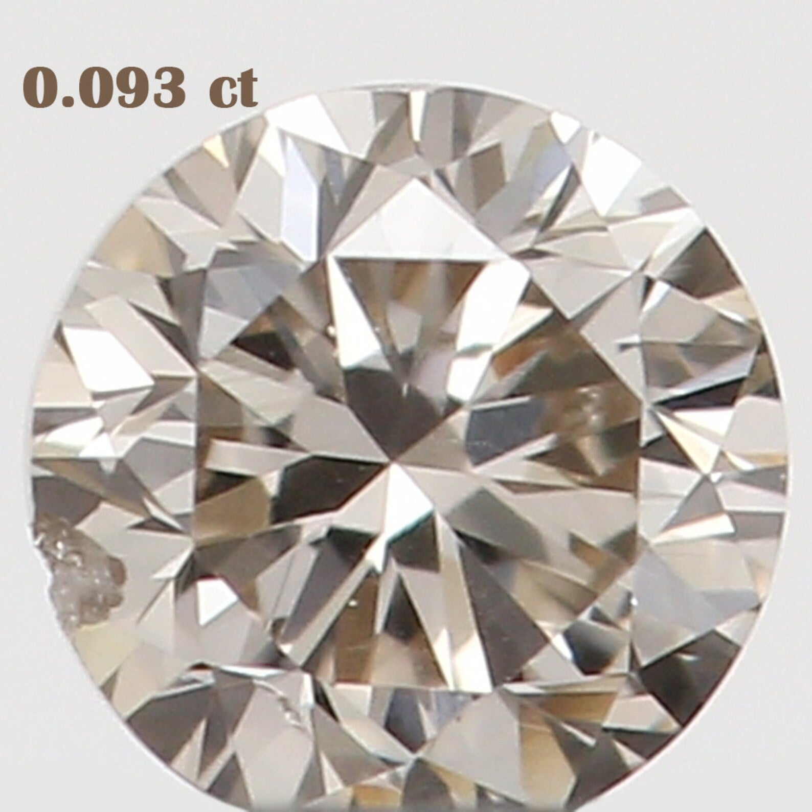 0.093 Ct Natural Loose Round Shape Diamond Brown Color Round Cut Diamond 2.80 MM Natural Loose Diamond Round Brilliant Cut Diamond N7847