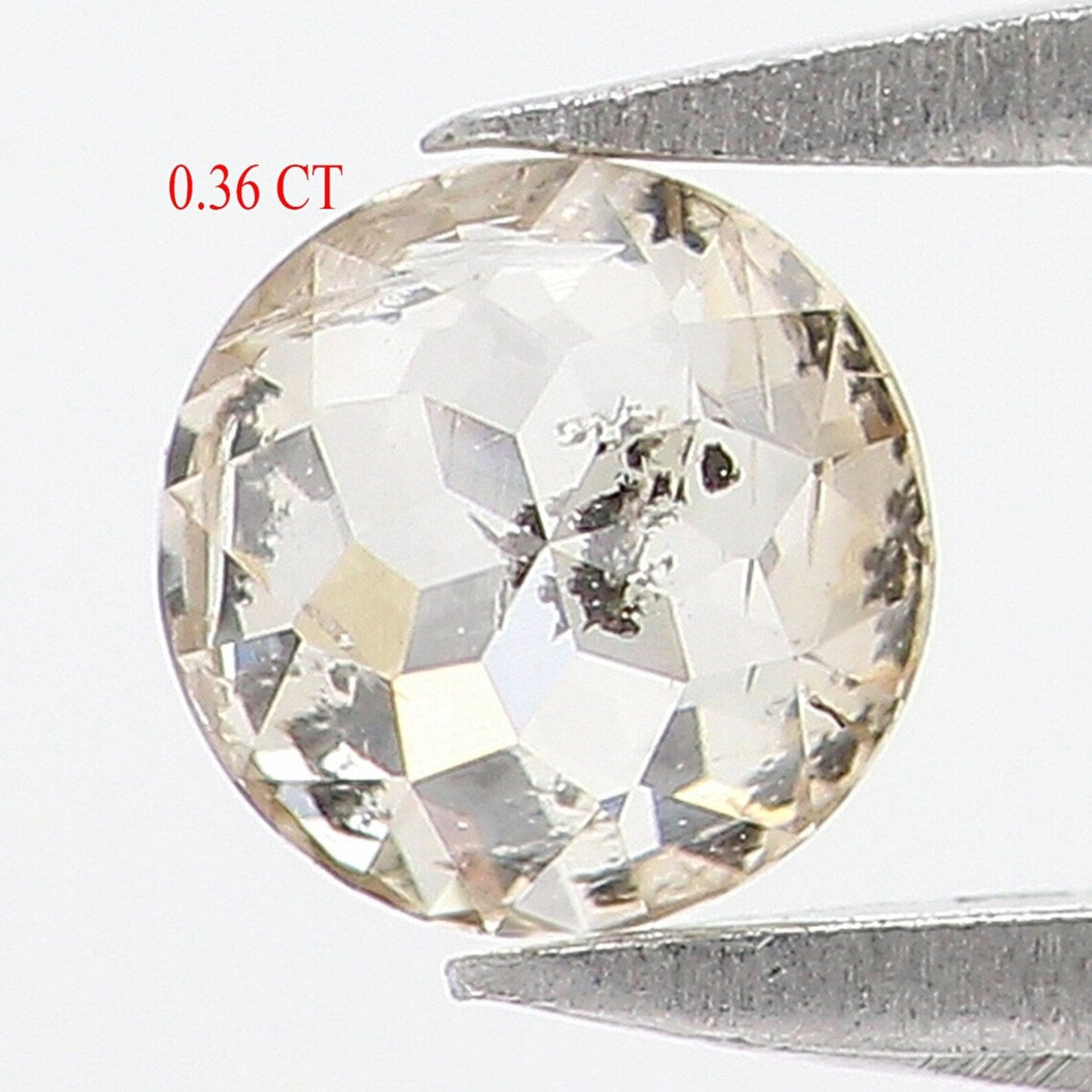 0.36 CT Natural Loose Round Shape Diamond Brown Color Round Rose Cut Diamond 4.20 MM Natural Loose Diamond Round Rose Cut Diamond NQ8036