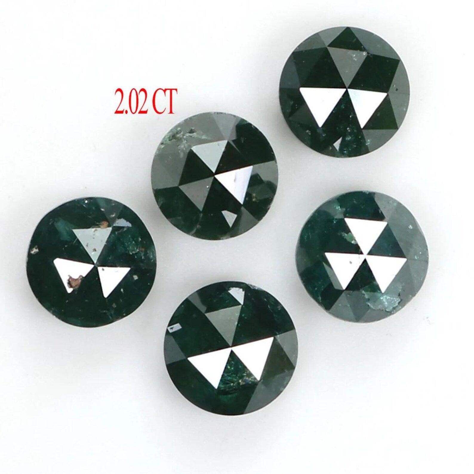 2.02 Ct Natural Loose Round Shape Diamond Blue Color Round Diamond 4.10 MM Natural Loose Diamond Blue Color Round Rose Cut Diamond NQ9727