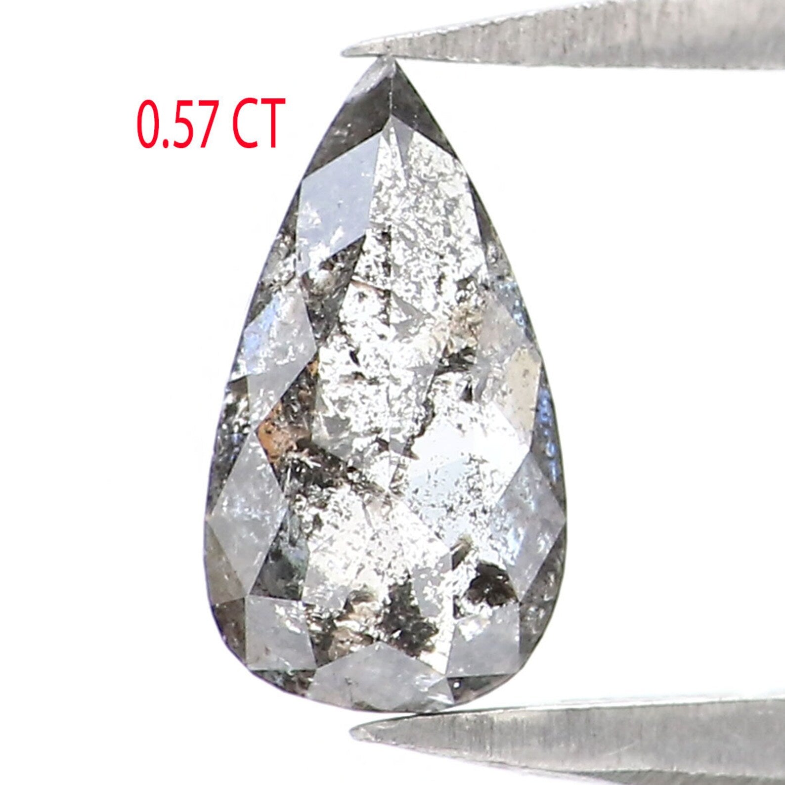 0.57 CT Natural Loose Pear Shape Diamond Salt And Paper Pear Cut Diamond 7.25 MM Natural Loose Diamond Pear Shape Rose Cut Diamond NQ2029