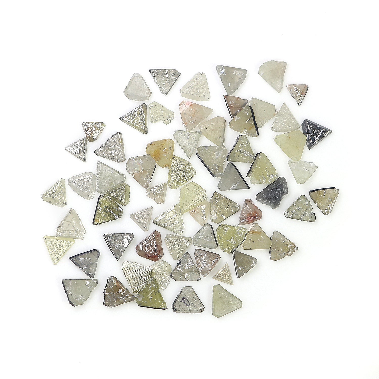 Natural Loose Rough Triangle Flat Uncut Industrial Diamond Mix Color Triangle Cut Diamond 5.00 Ct Lot Uncut Triangle Shape Diamond Q58
