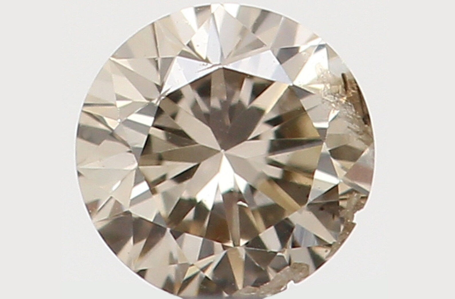 0.09 Ct Natural Loose Diamond Round Brown Color SI2 Clarity 2.90 MM N7365