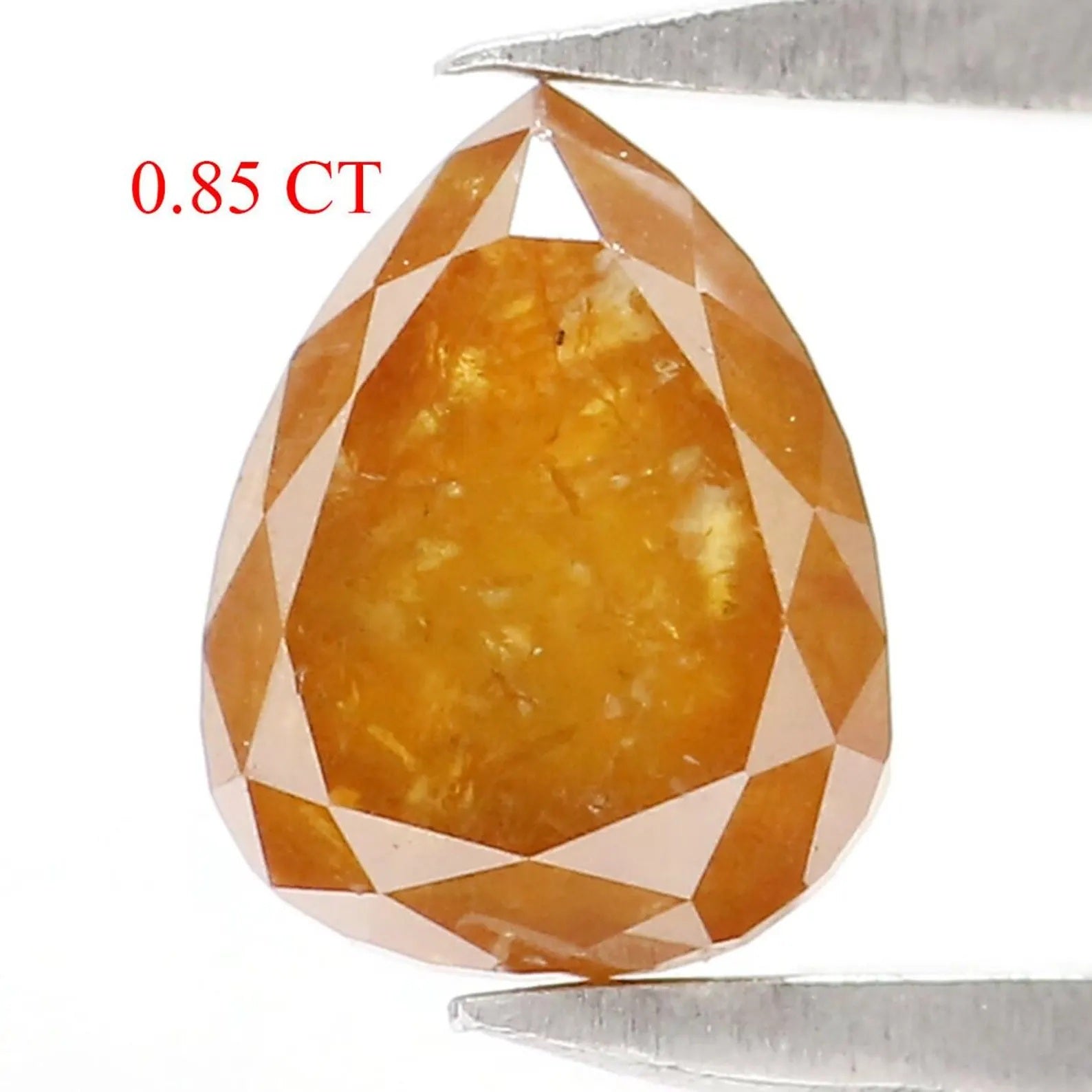 0.85 CT Natural Loose Pear Shape Diamond Brown Color Pear Cut Diamond 6.00 MM Natural Loose Diamond Brown Color Pear Rose Cut Diamond NQ2371
