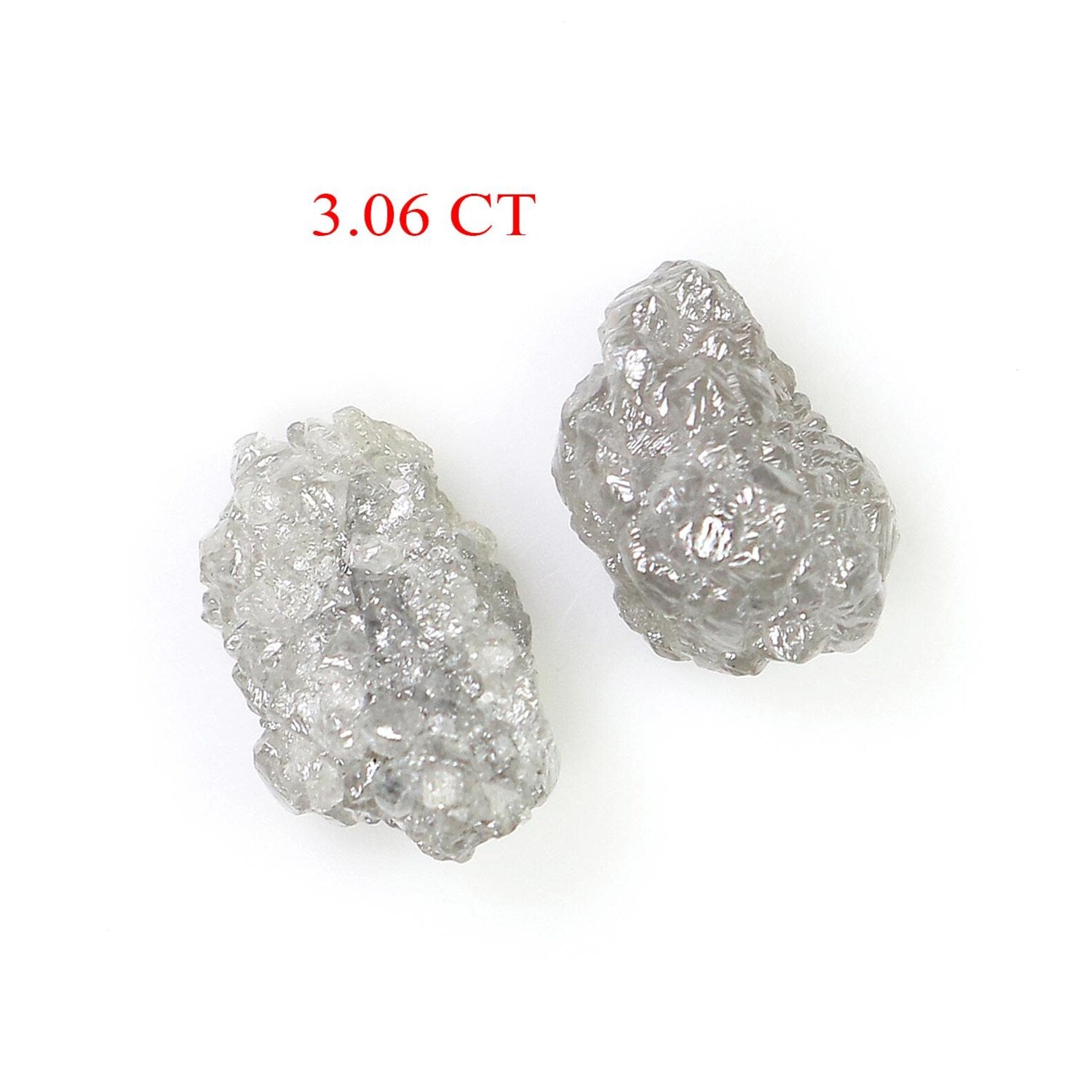 3.06 CT Natural Loose Rough Shape Diamond Grey Color Rough Uncut Diamond 8.70 MM Natural Grey Diamond Rough Irregular Cut Diamond NQ2576