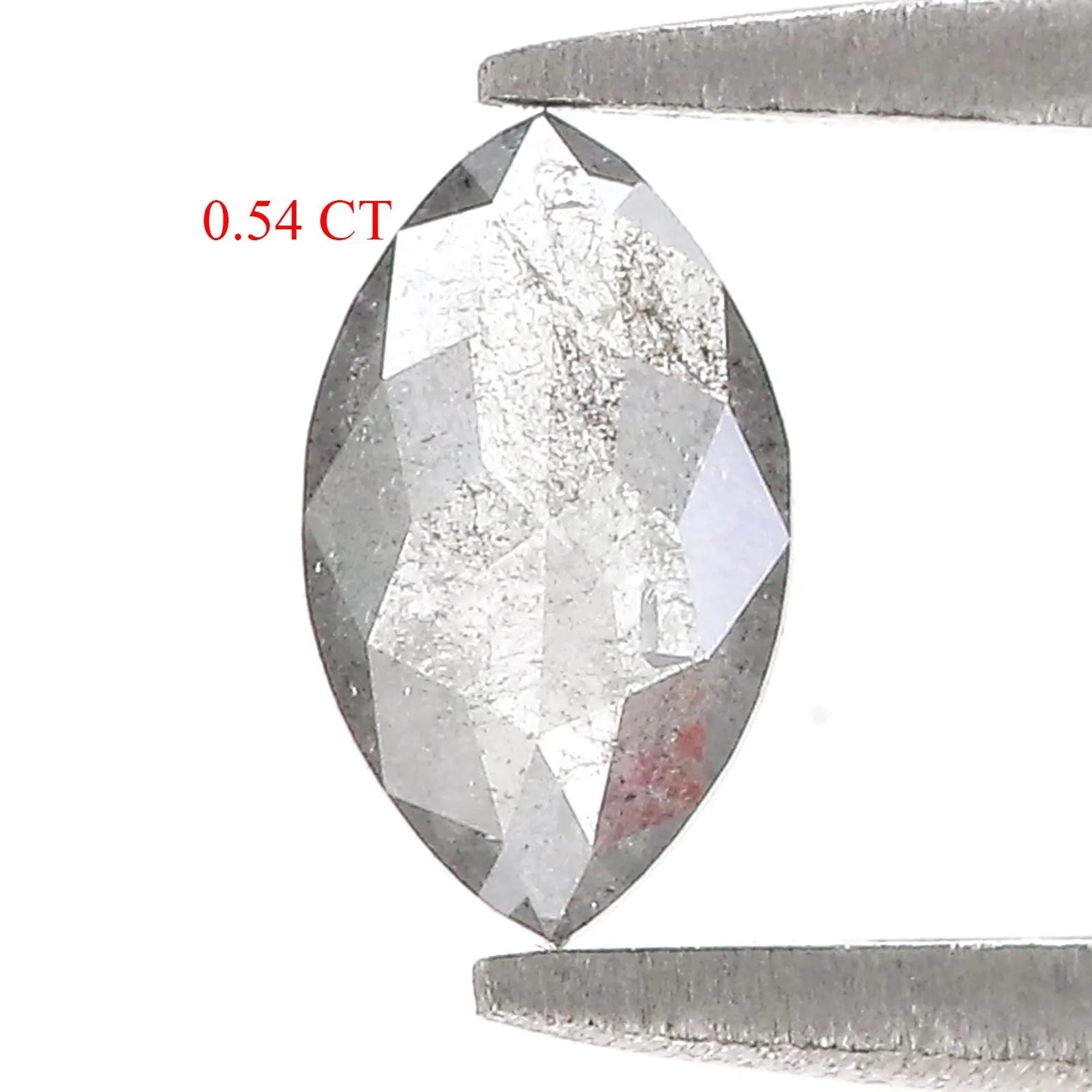 0.54 Ct Natural Loose Marquise Diamond Salt And Pepper Diamond 7.50 MM Natural Loose Diamond Black Grey Color Marquise Shape Diamond QN906