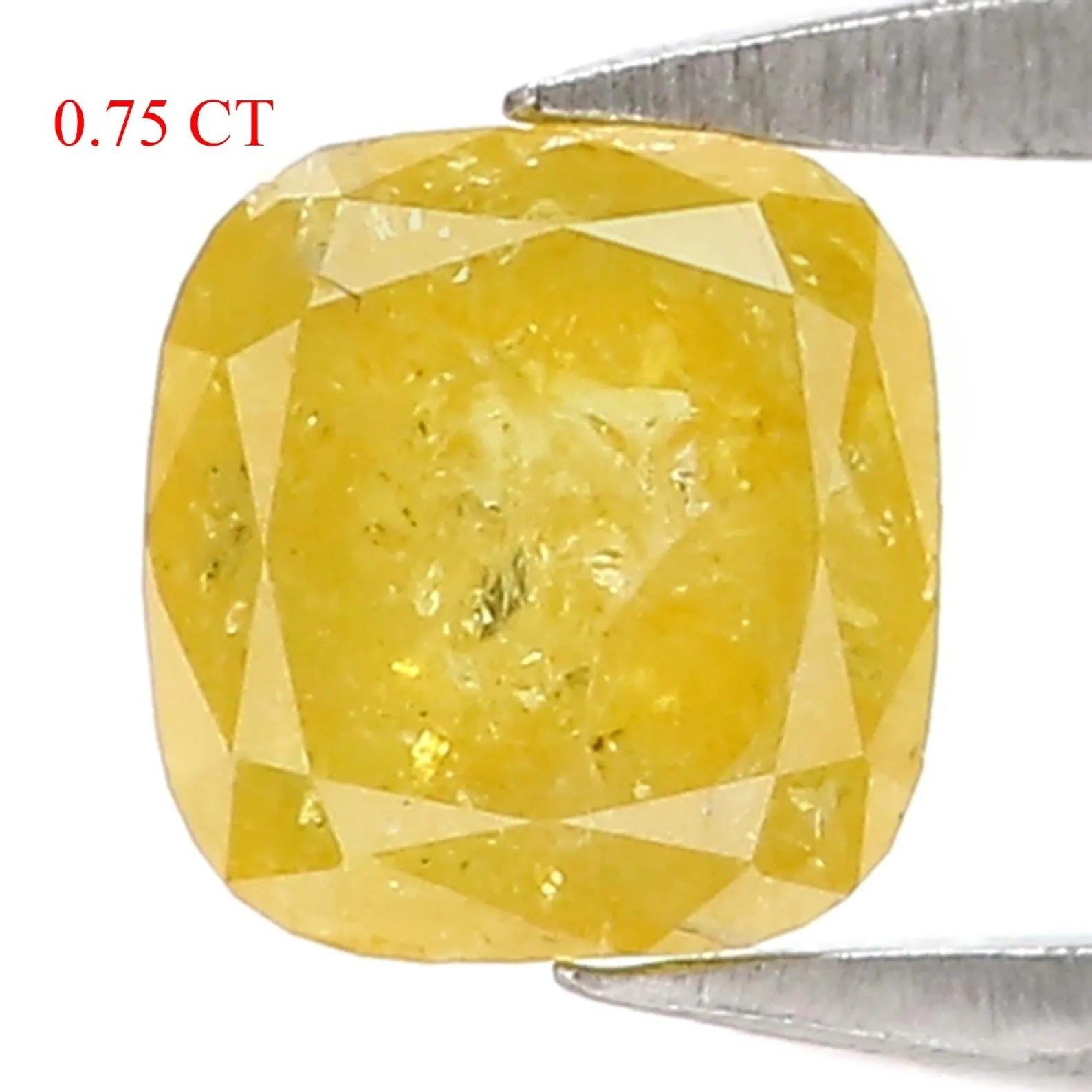 0.75 CT Natural Loose Cushion Shape Diamond Yellow Color Cushion Cut Diamond 4.85 MM Natural Yellow Color Cushion Rose Cut Diamond NQ2367