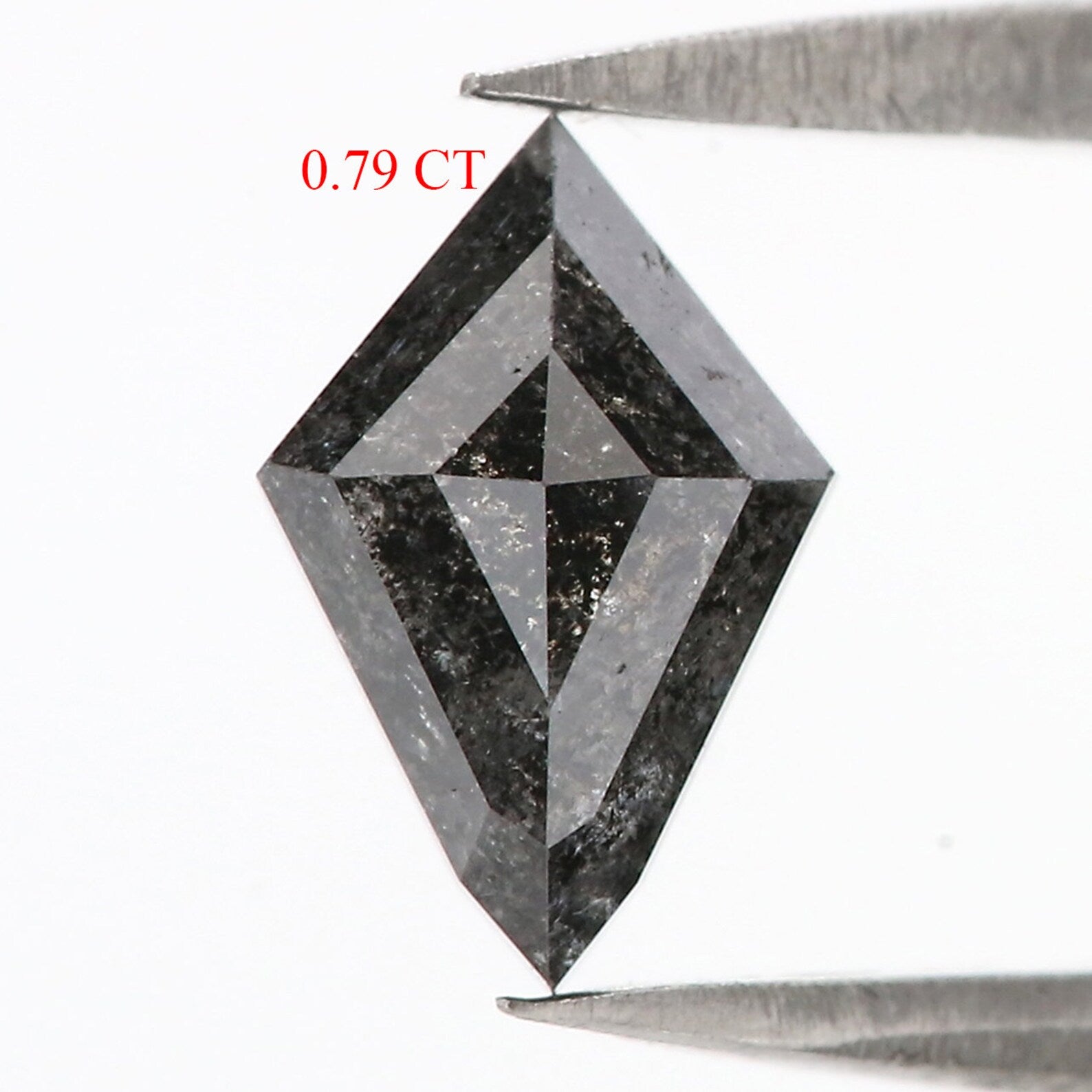 0.79 CT Natural Loose Kite Shape Diamond Salt And Pepper Kite Diamond 8.10 MM Natural Diamond Black Grey Color Kite Rose Cut Diamond QN2521