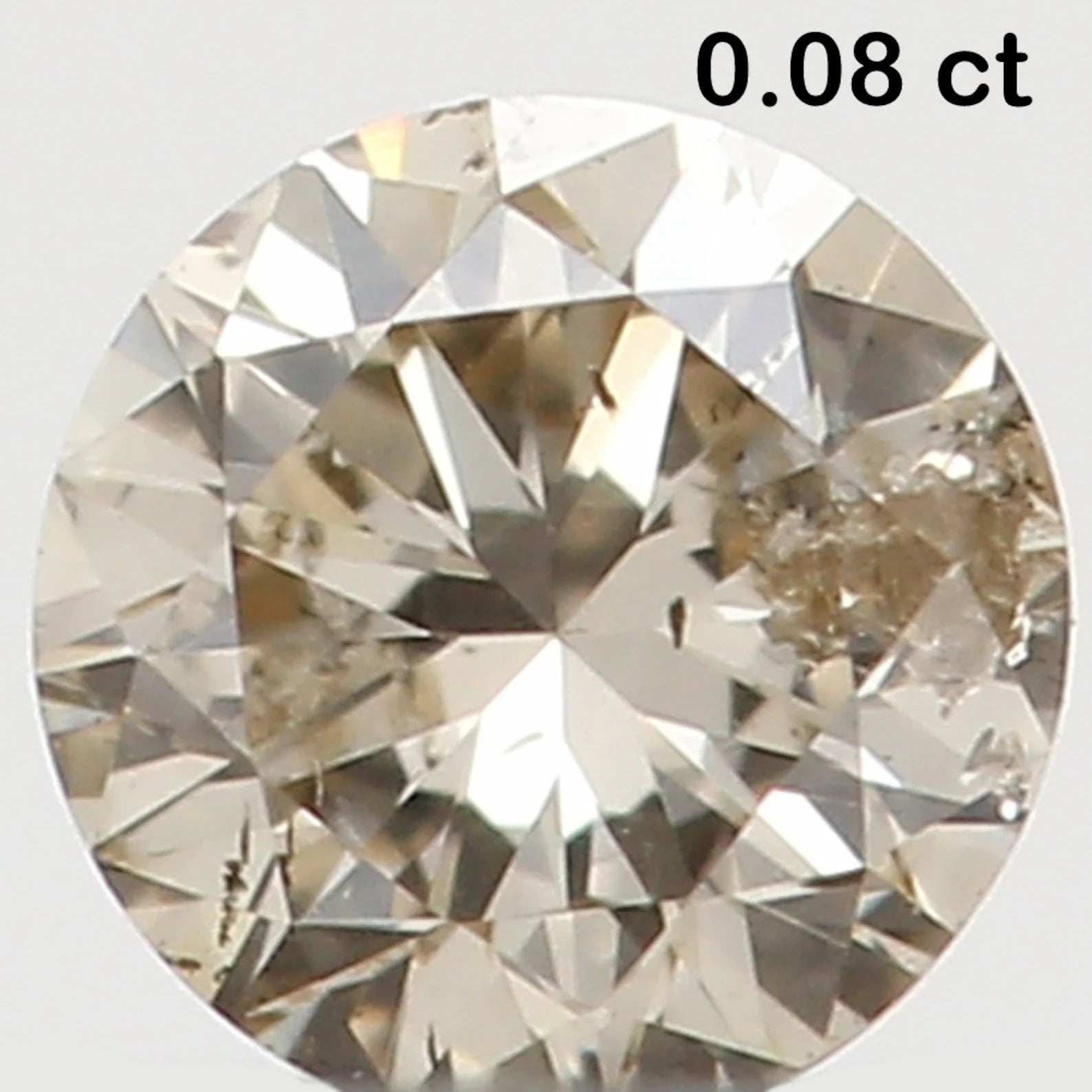 0.08 Ct Natural Loose Round Shape Diamond Brown Color Round Cut Diamond 2.80 MM Natural Loose Diamond Round Brilliant Cut Diamond N7823