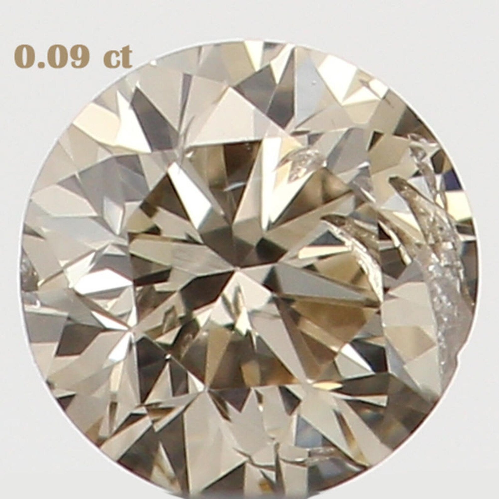 0.09 Ct Natural Loose Diamond Round Brown Color SI1 Clarity 2.80 MM N7670