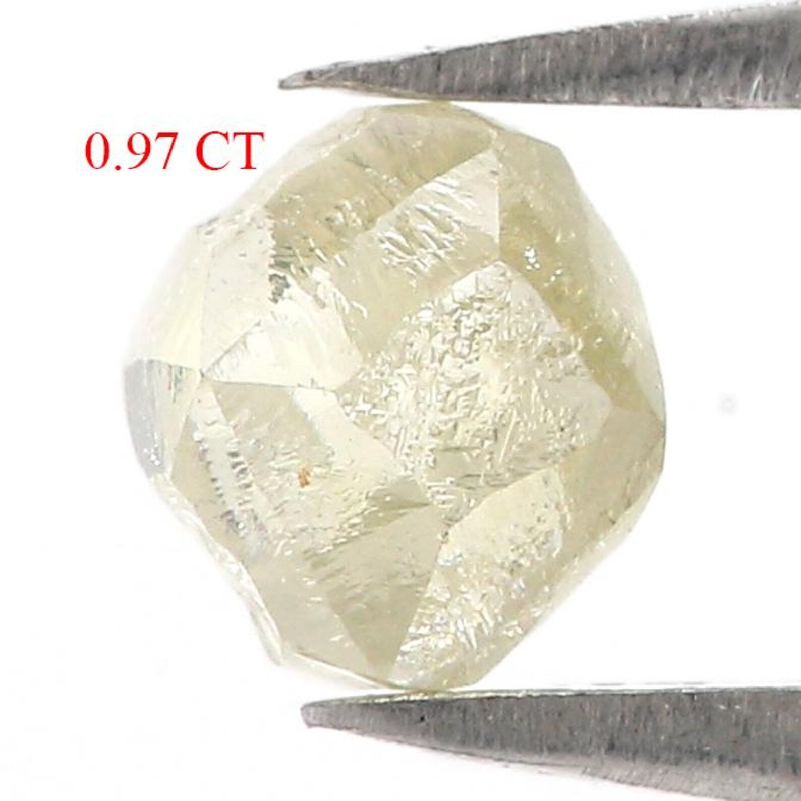 0.97 CT Natural Loose Rough Shape Diamond Yellow Color Irregular Cut Diamond 5.40 MM Natural Light Yellow Color Rough Uncut Diamond QN2528