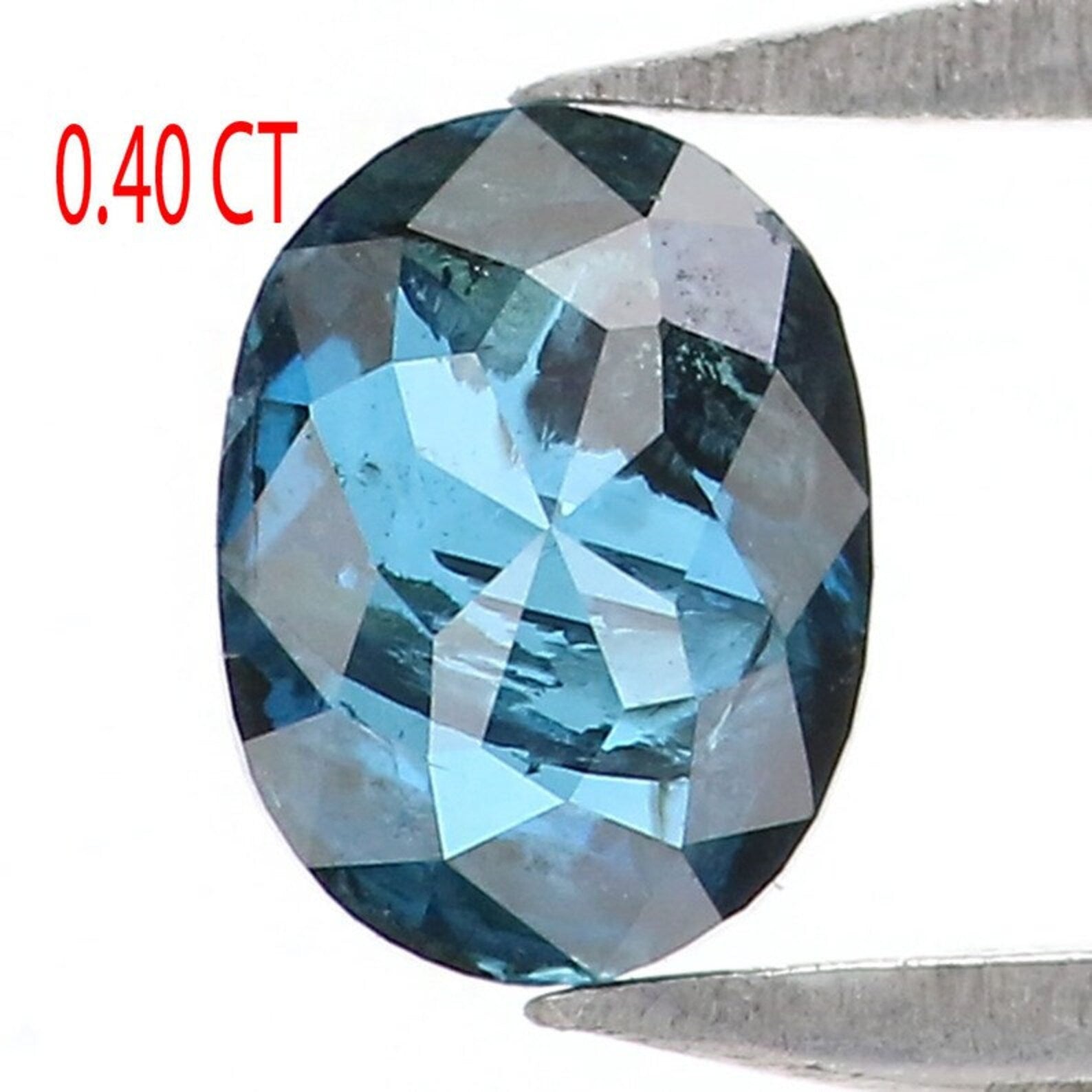 0.40 CT Natural Loose Oval Shape Diamond Blue Color Oval Cut Diamond 5.10 MM Natural Loose Diamond Blue Color Oval Rose Cut Diamond NQ9397
