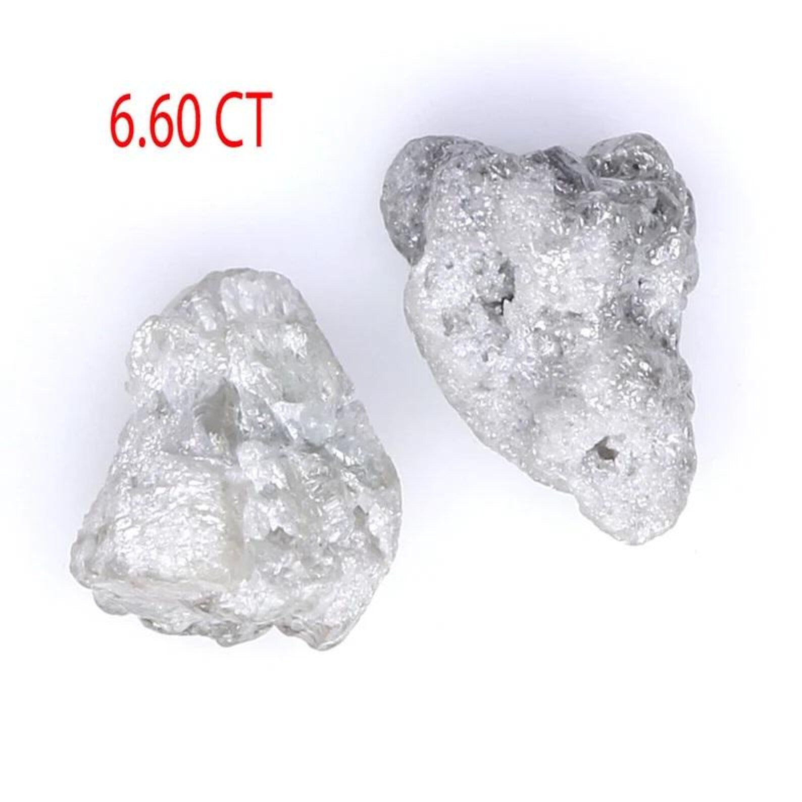 6.60 CT Natural Loose Rough Shape Diamond Grey Color Rough Irregular Cut Diamond 9.40 MM Natural Loose Diamond Rough Uncut Diamond NQ2000