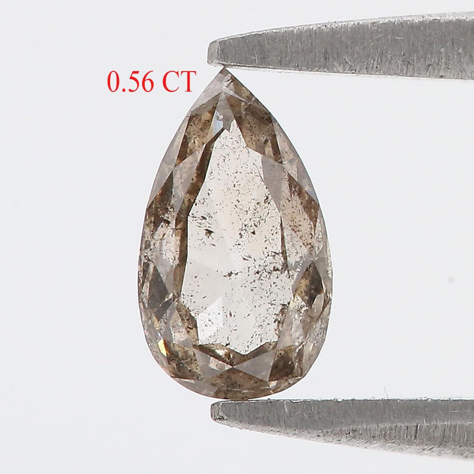0.56 CT Natural Loose Pear Shape Diamond Salt And Pepper Pear Cut Diamond 7.00 MM Natural Loose Diamond Pear Shape Rose Cut Diamond NQ826