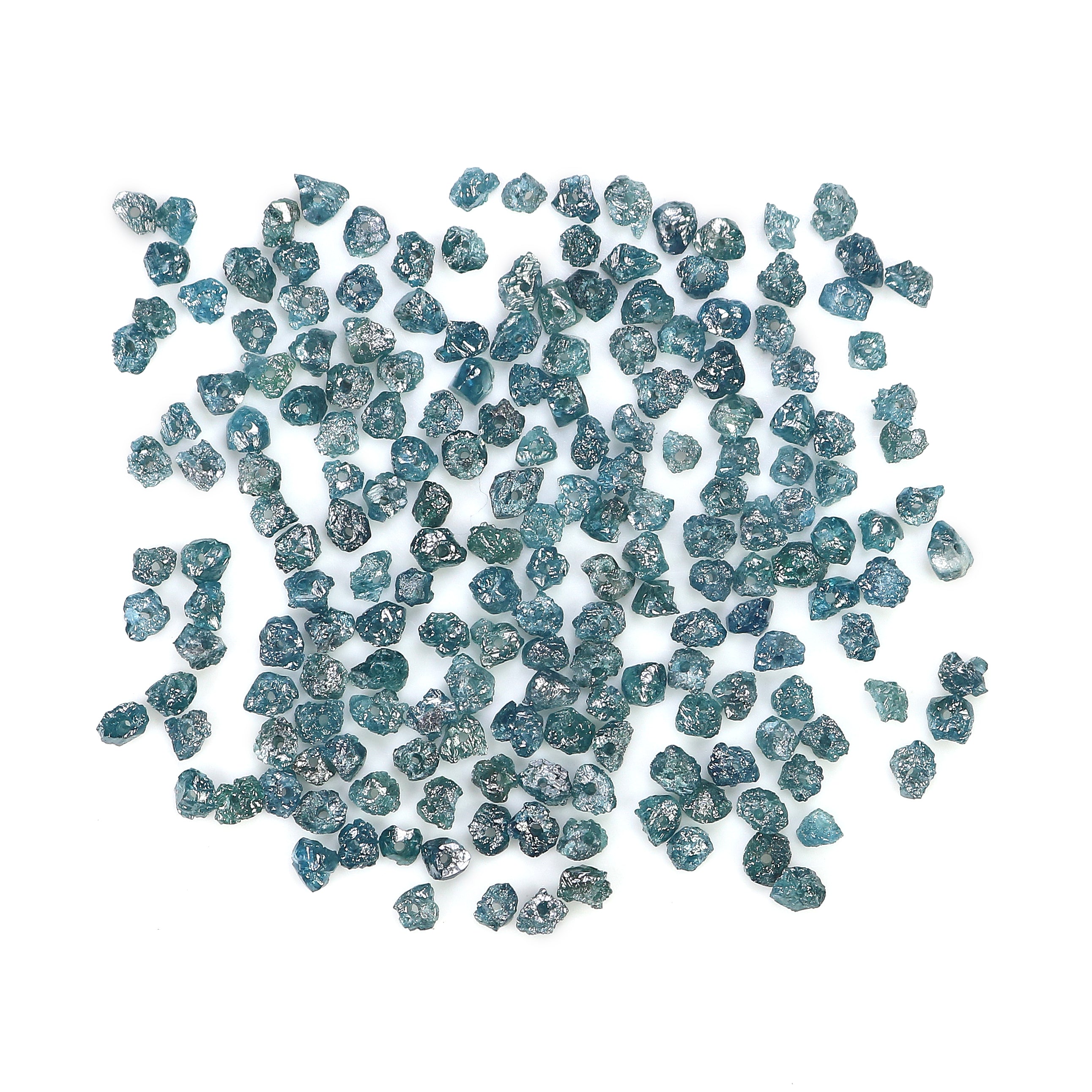 Natural Loose Rough Bead Shape Diamond Blue Color Rough Bead Cut Diamond 2.00 Ct Lot Uncut Drilled Bead Rough Irregular Cut Diamond Q172-1
