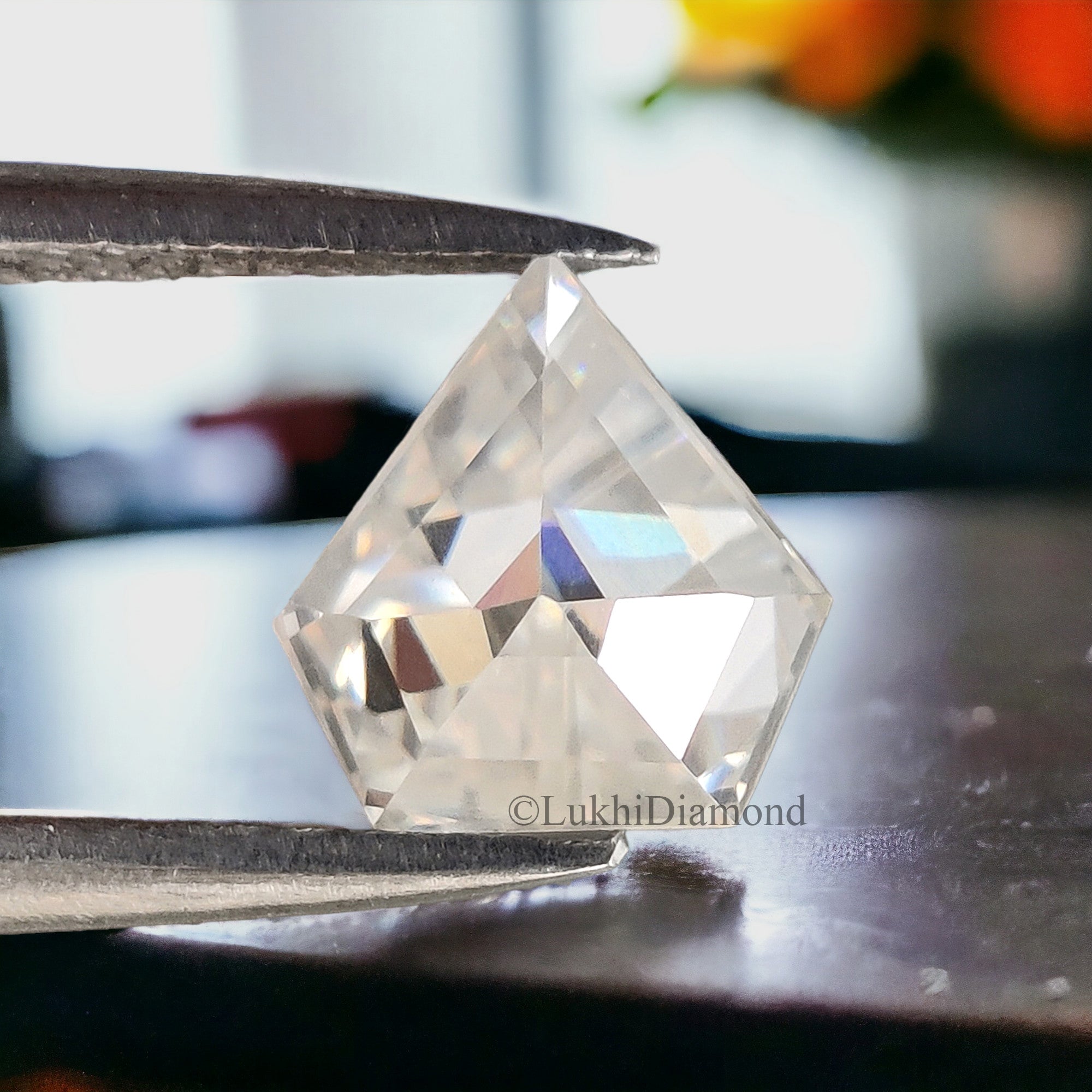 Shield Brilliant Cut Loose White Moissanite Stone 8,10,12,14 MM Vintage Antique Handcrafted Eye Clean Moissanite Engagement Gift Ring Q145