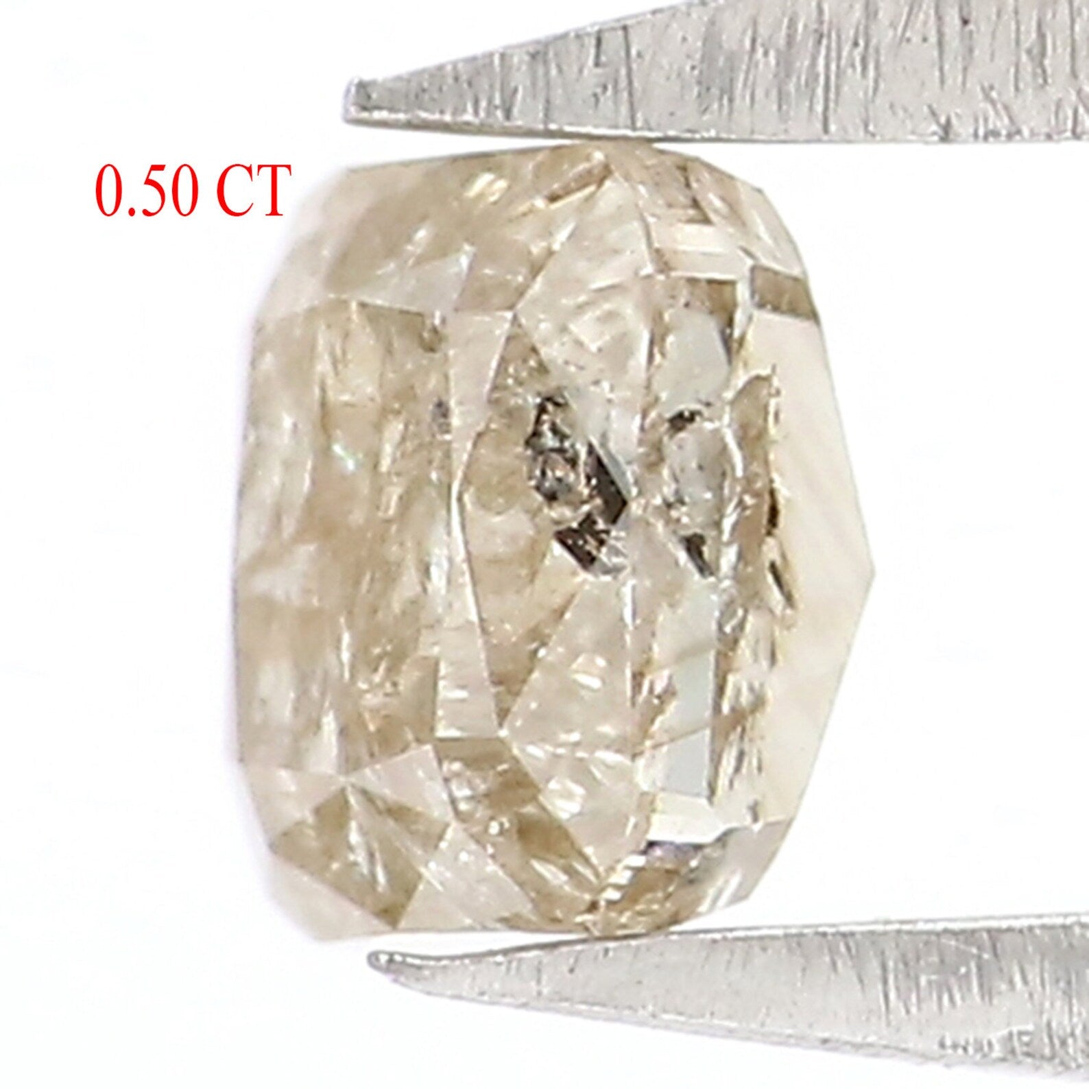 Natural Loose Cushion Diamond, Brown Color Diamond, Natural Loose Diamond, Cushion Rose Cut Diamond, 0.50 CT Cushion Shape Diamond N7636